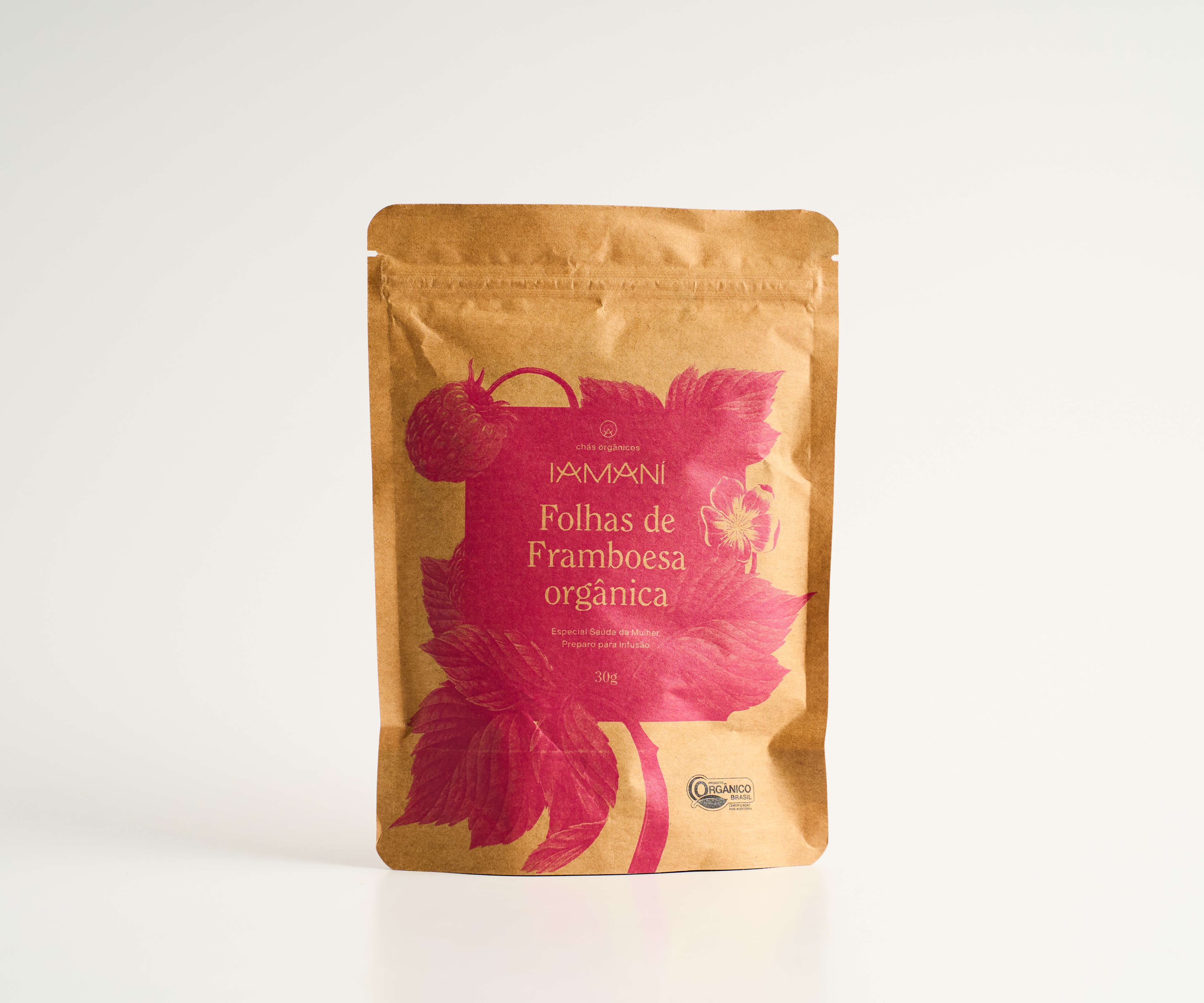 Folha de framboesa orgânica 30g