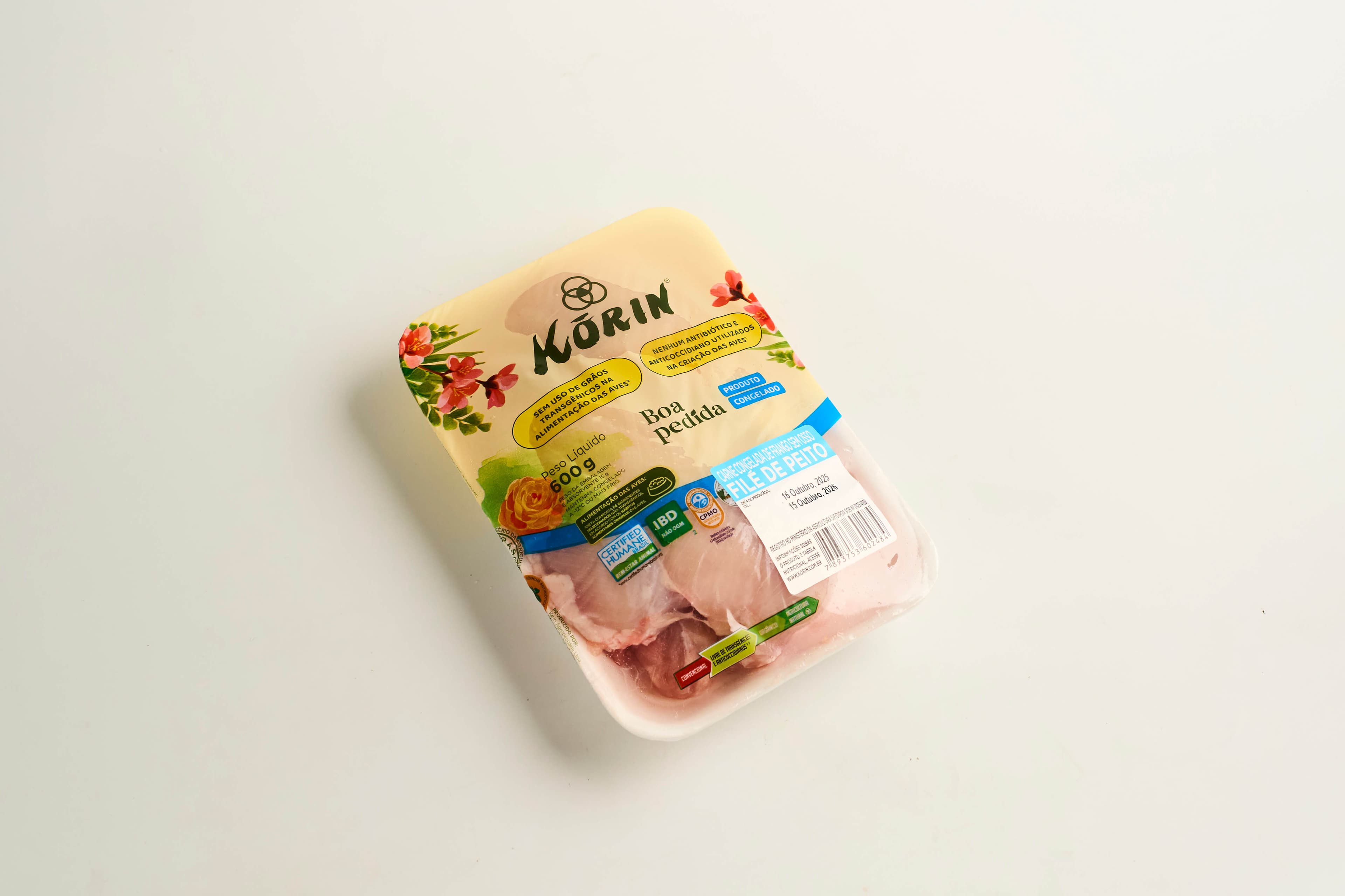 Filé de peito de frango korin congelado 600g