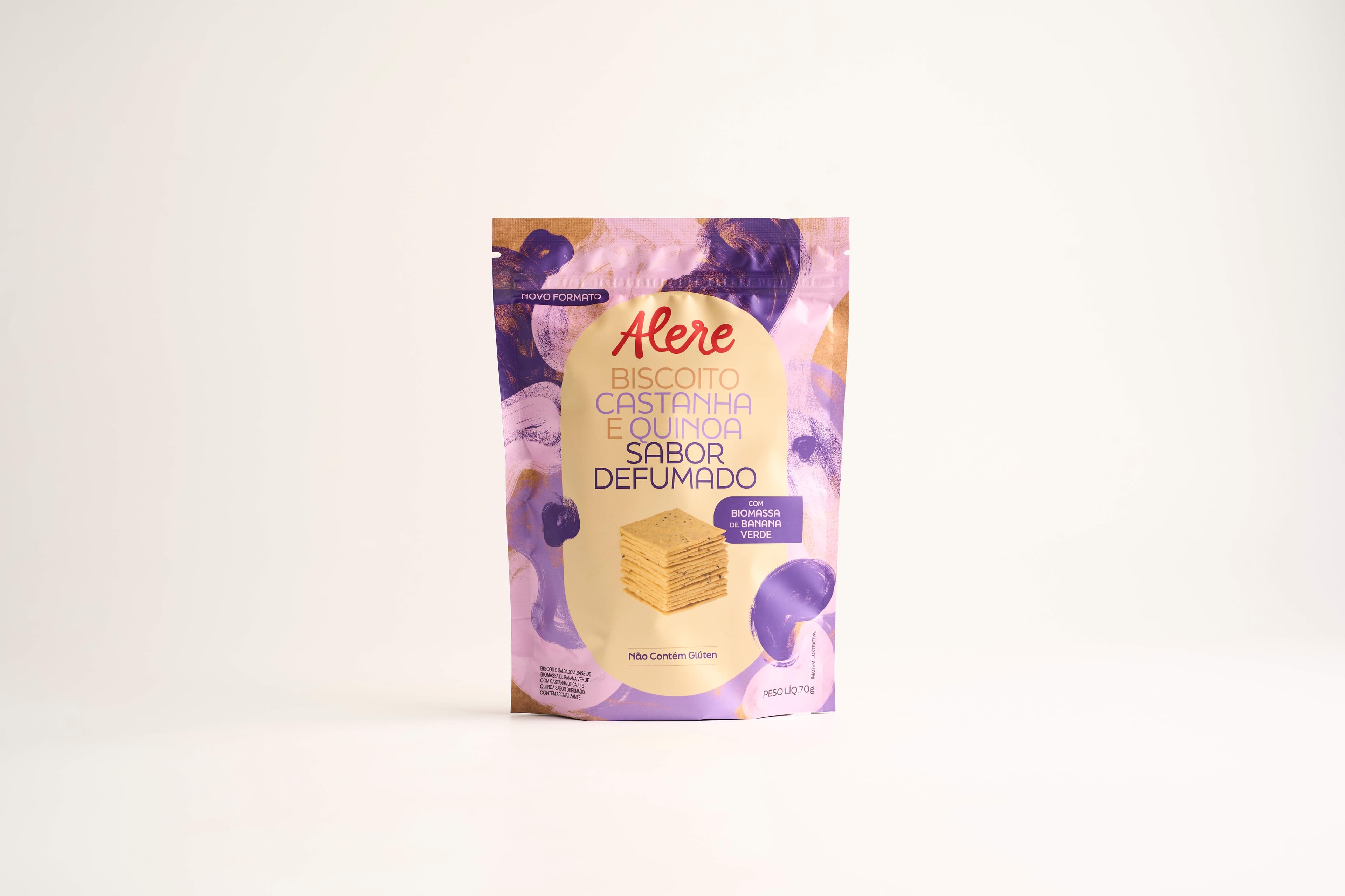 Biscoito de castanha e quinoa sabor defumado 70g