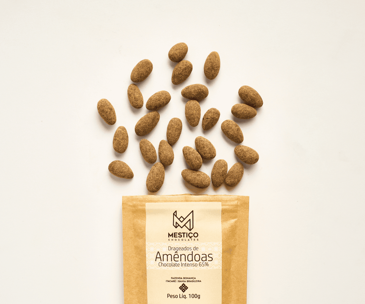 Drageado de amêndoas com chocolate 65% intenso 100g