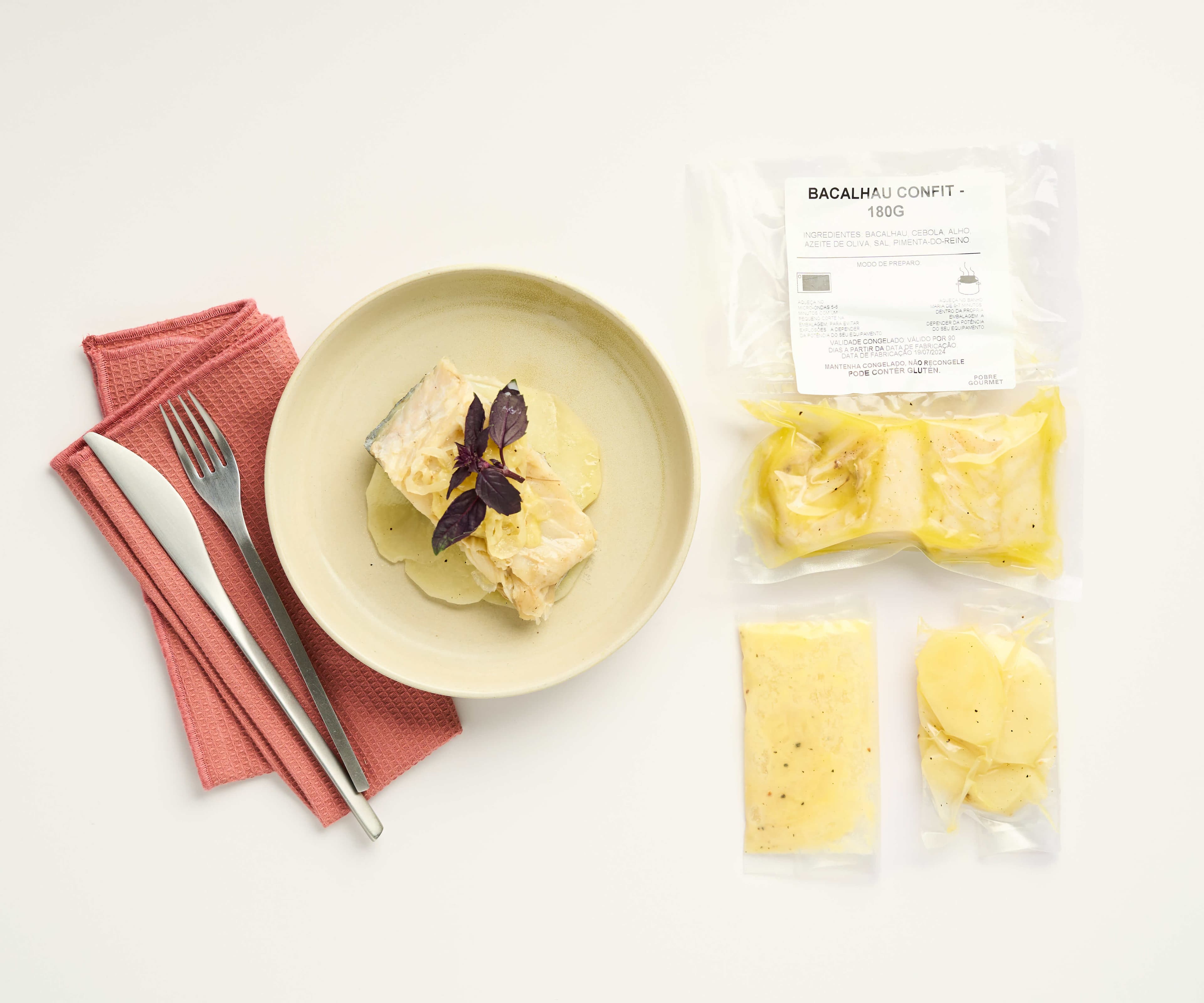 Bacalhau confit porção de 180g