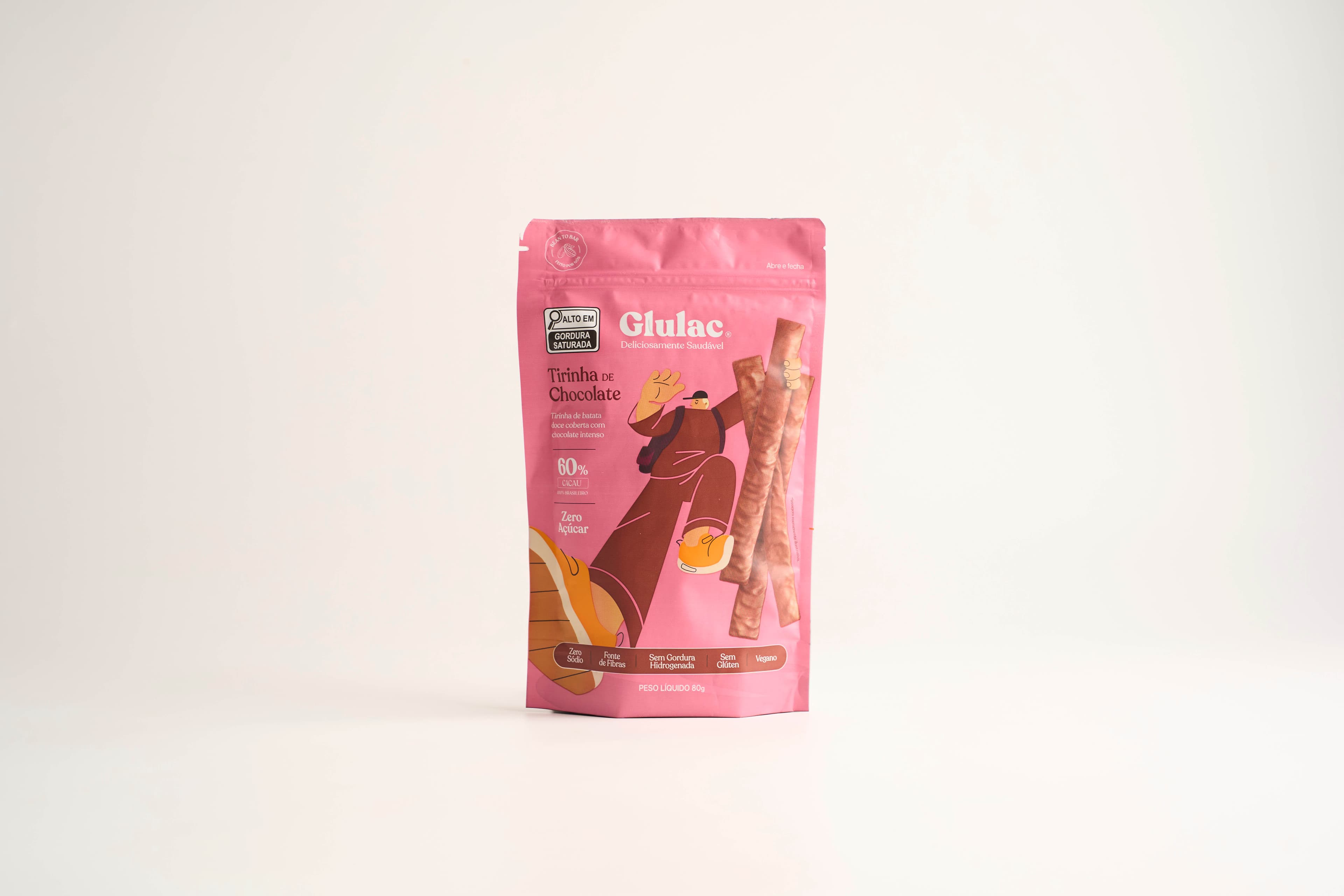 Tirinha de chocolate Glulac 80g