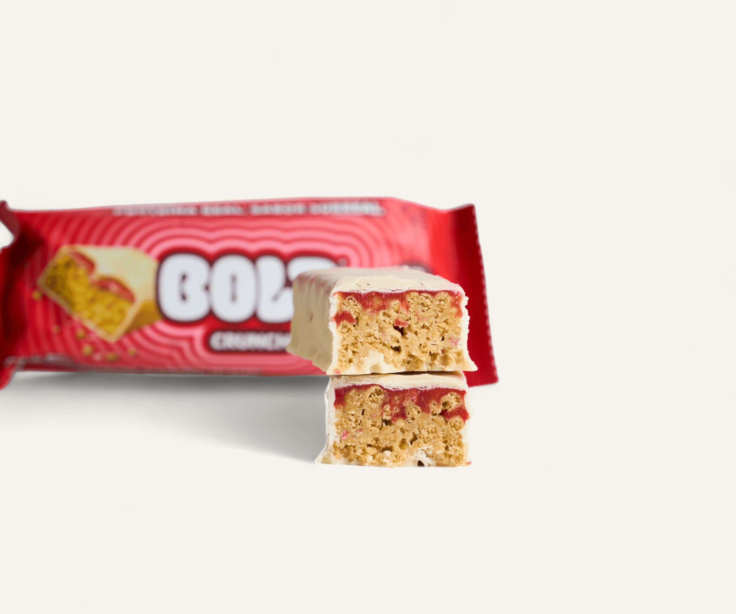 Barra de proteína Bold Crunch 15g sabor morango e chantilly 50g