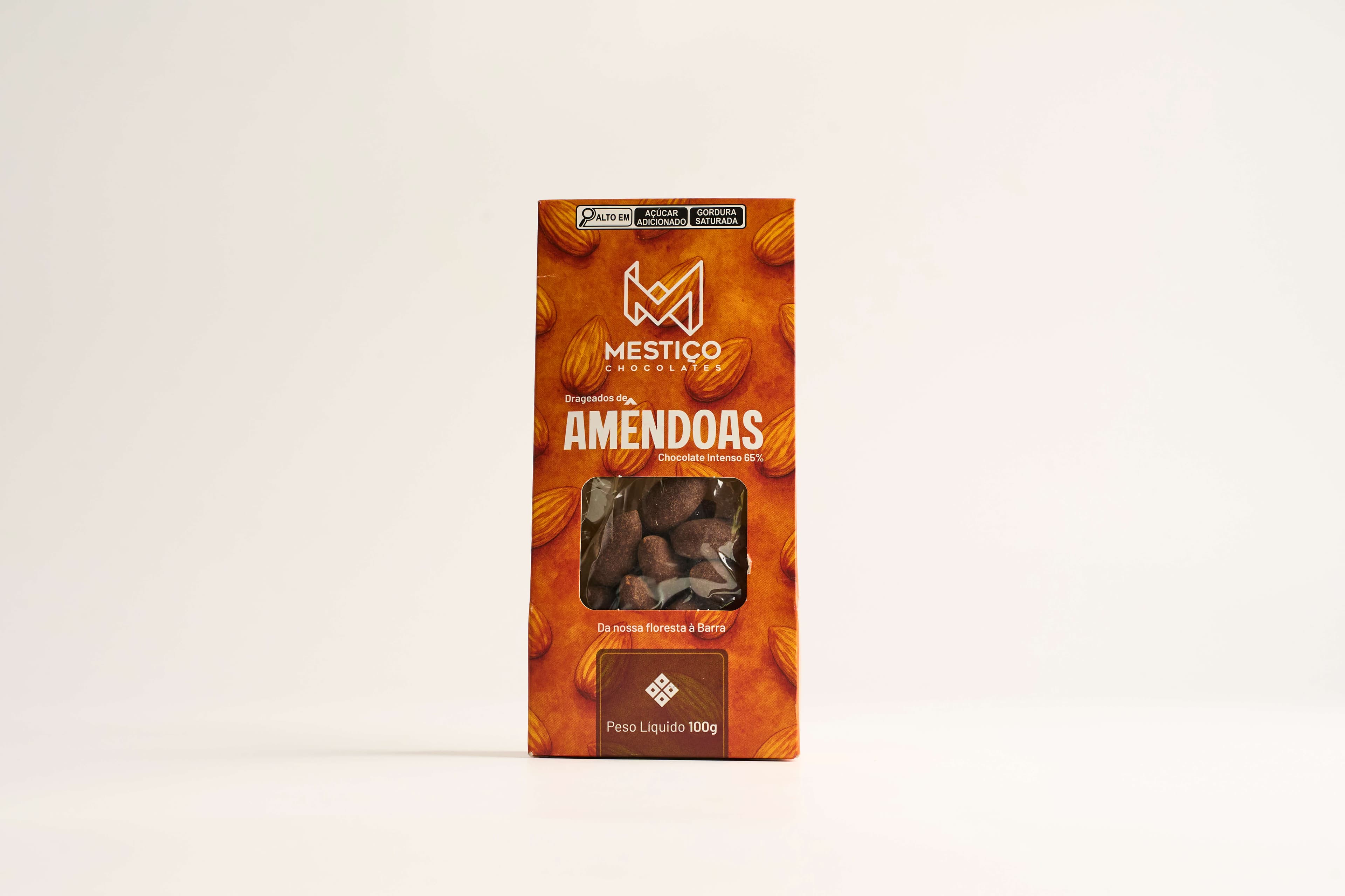 Drageado de amêndoas com chocolate 65% intenso 100g