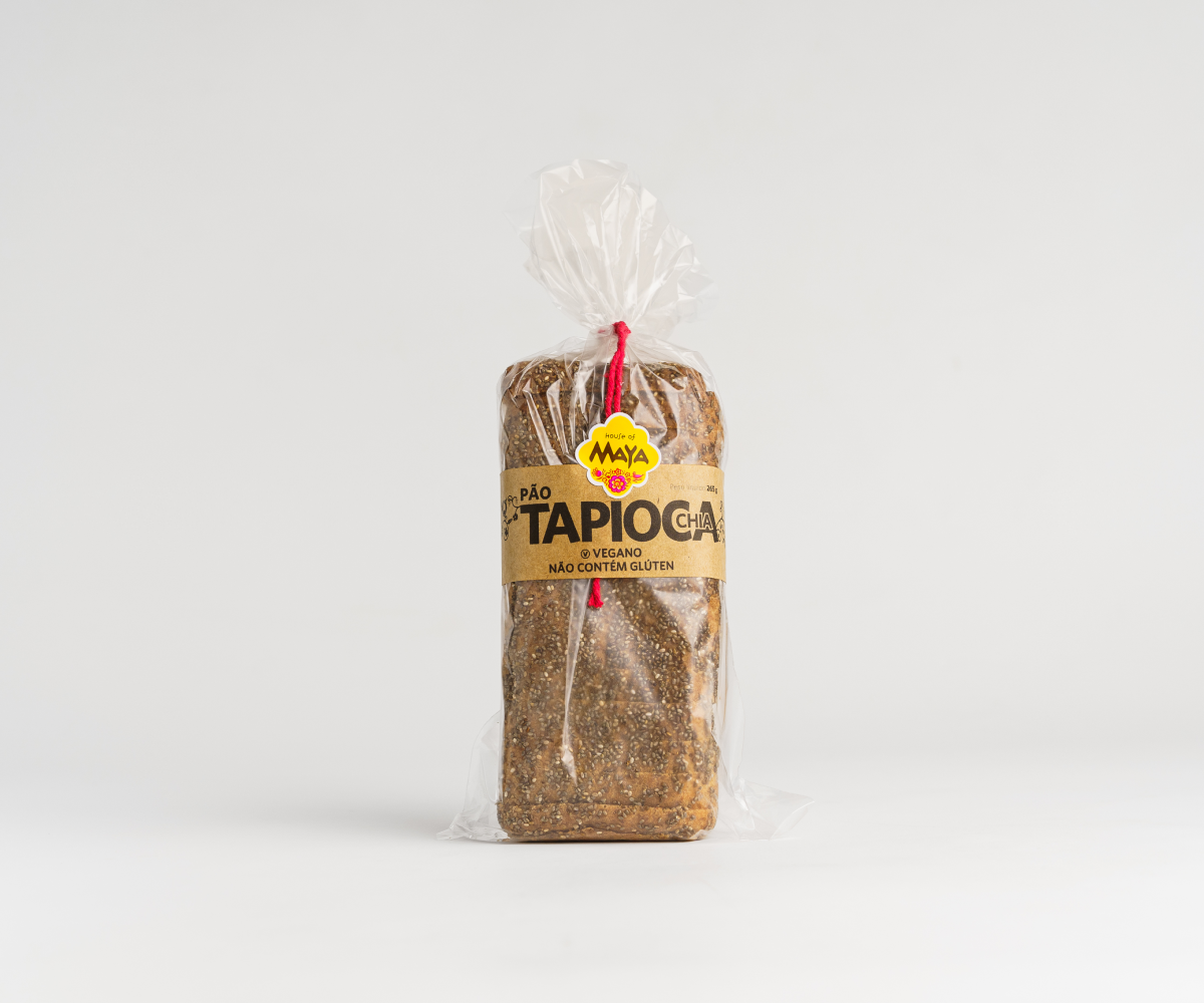 Pão tapioca vegano com chia 265g