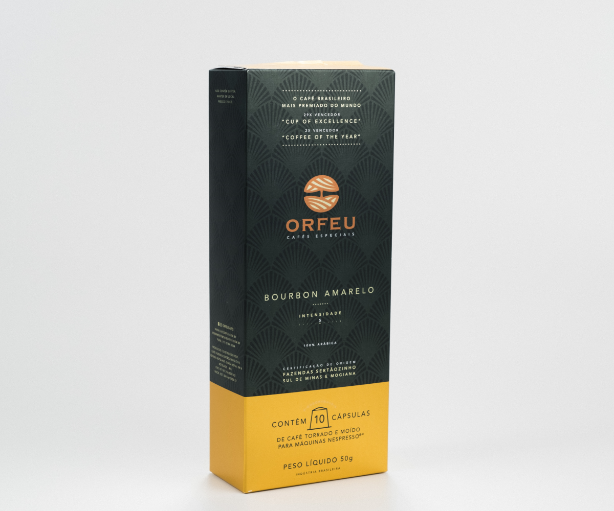 Cápsulas Café Orfeu Bourbon Amarelo Nespresso 10 unidades