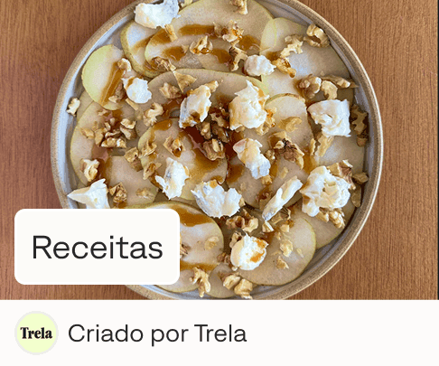 Carpaccio de pera com gorgonzola e nozes