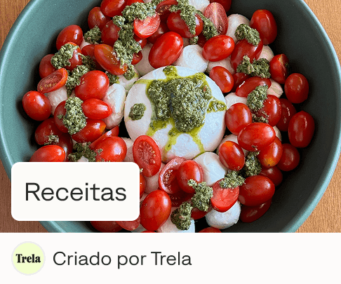 Salada de burrata, mussarela, tomate cereja e pesto