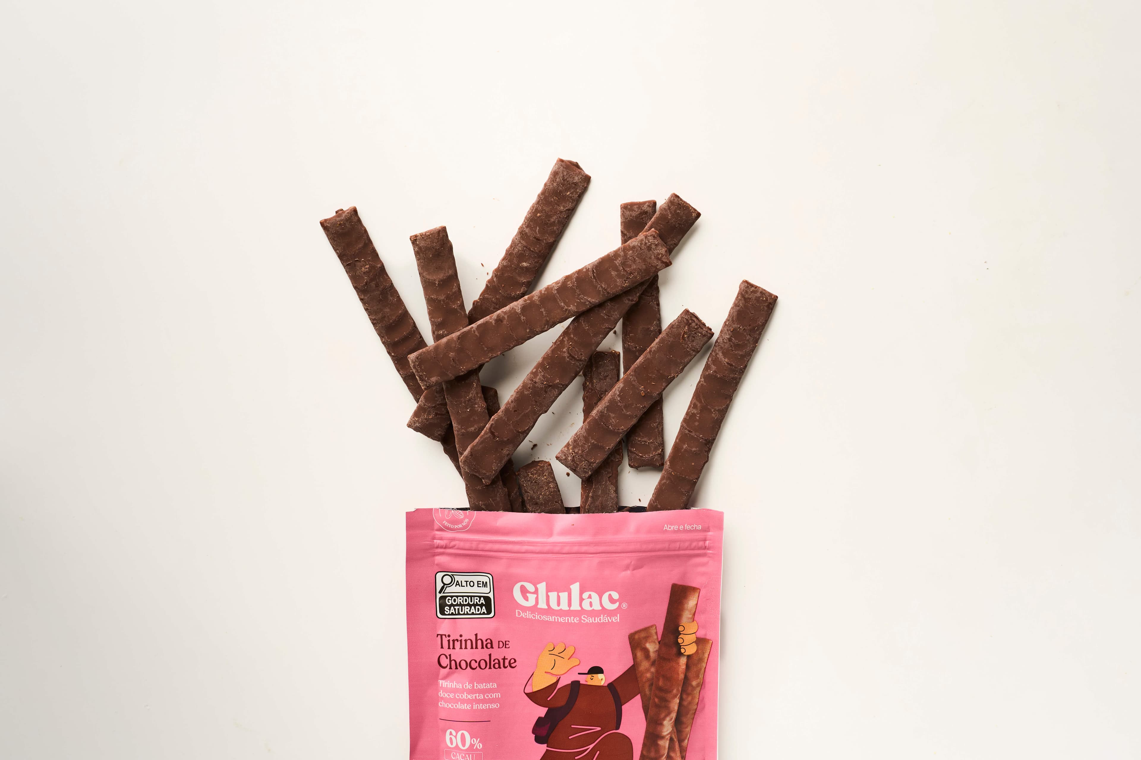 Tirinha de chocolate Glulac 80g