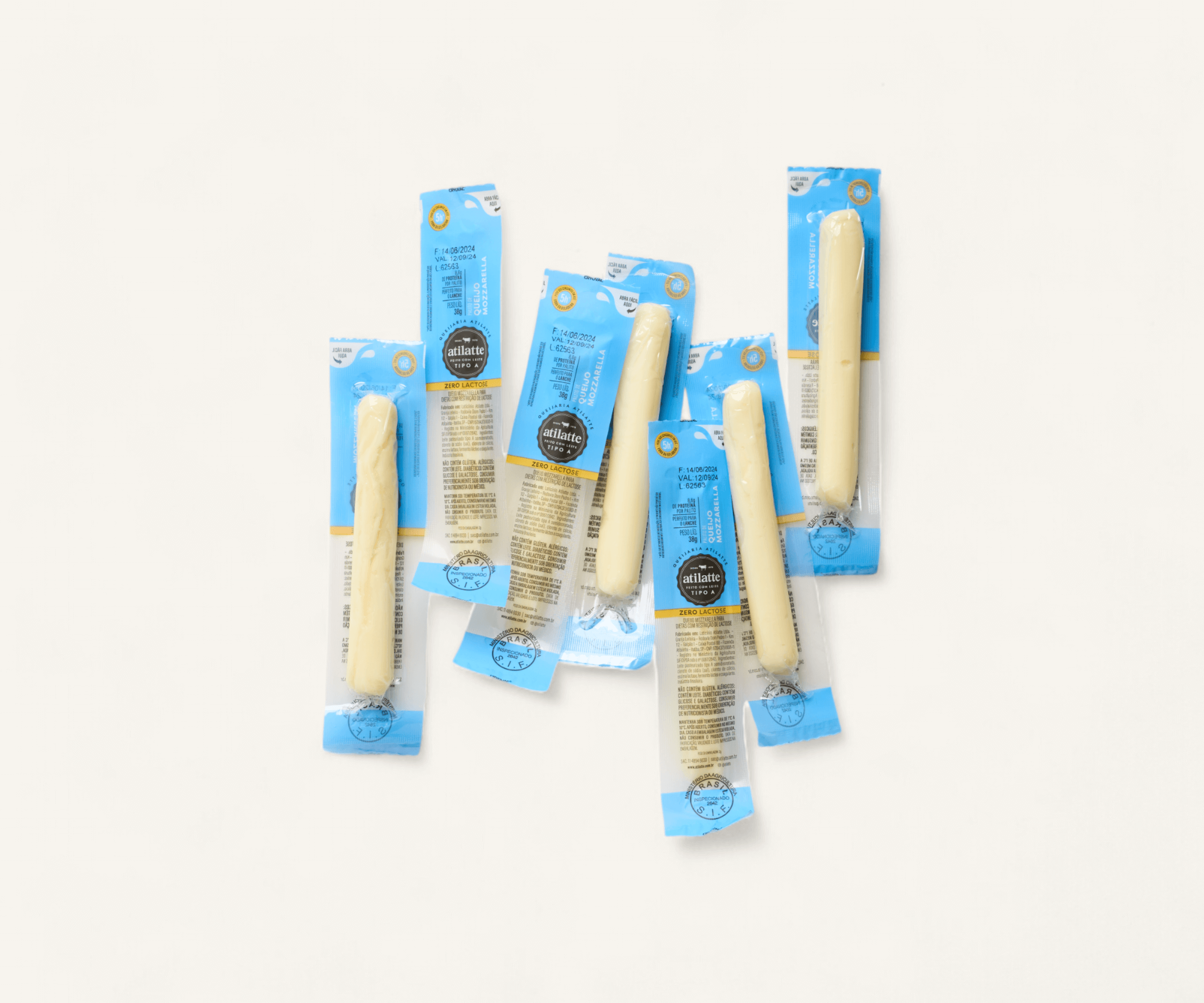 Queijo mozzarella palito zero lactose 304g