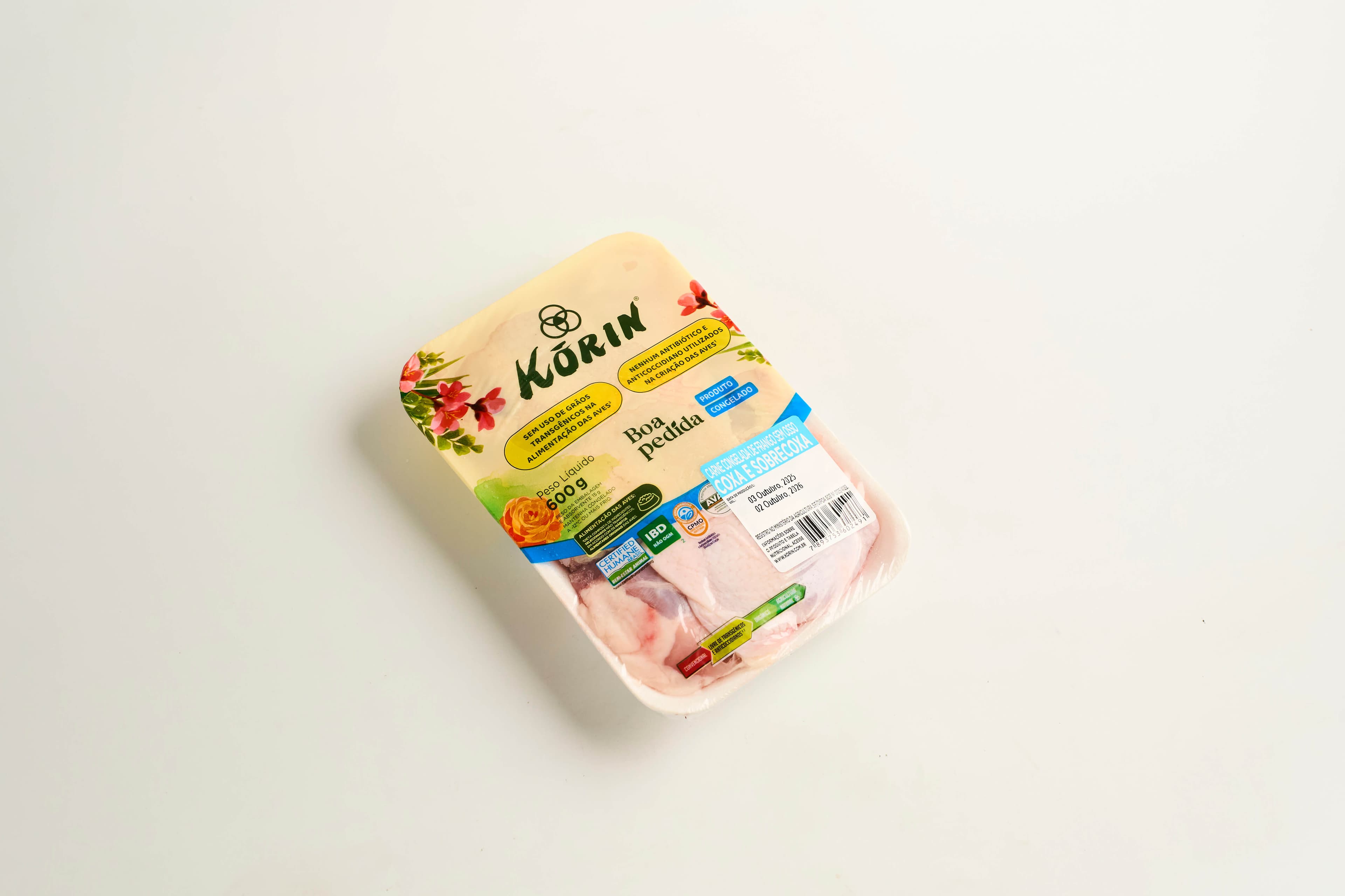 Coxa com sobrecoxa sem osso congelado 600g