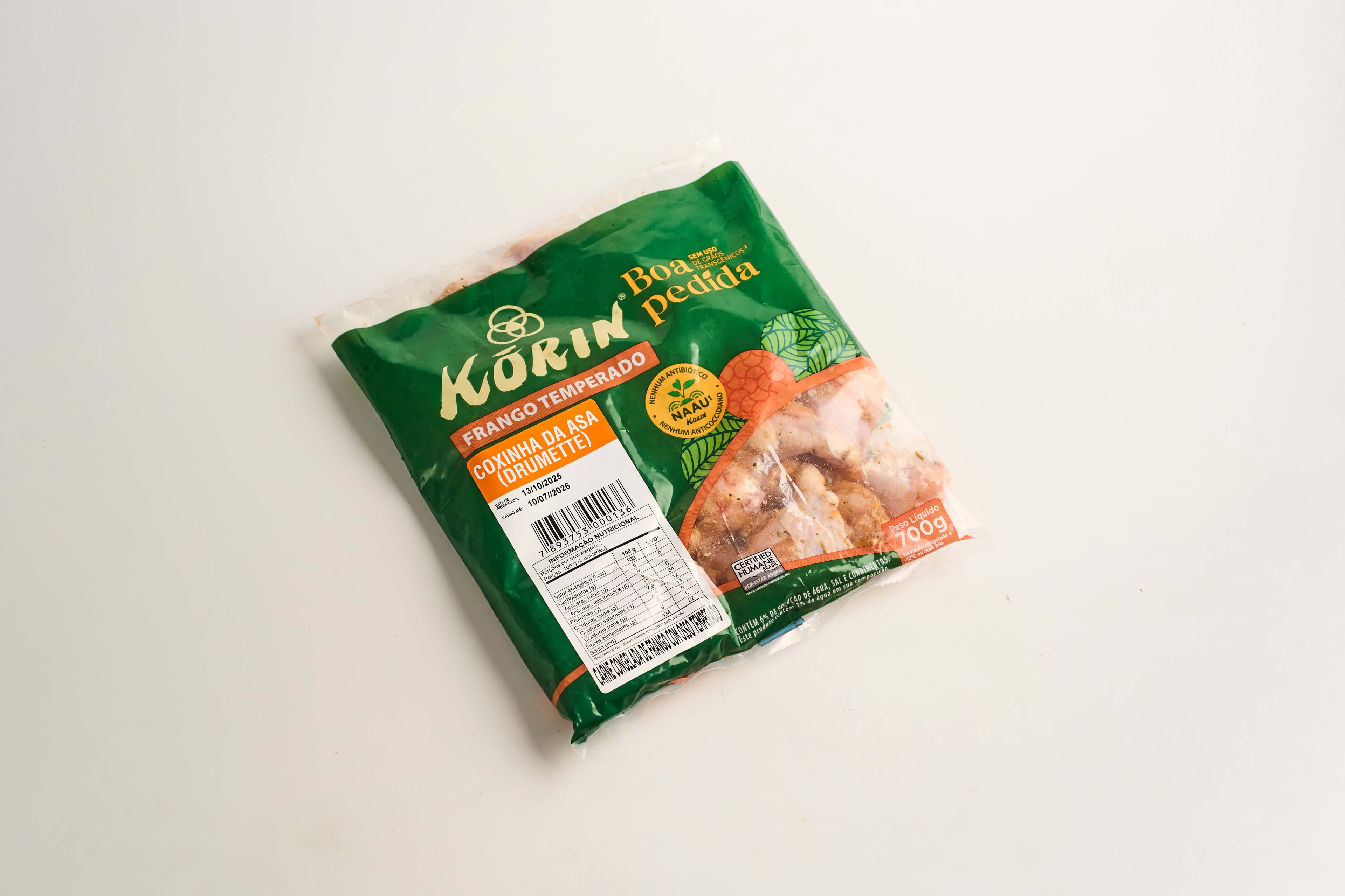 Coxinha da asa temperada boa pedida congelado 700g