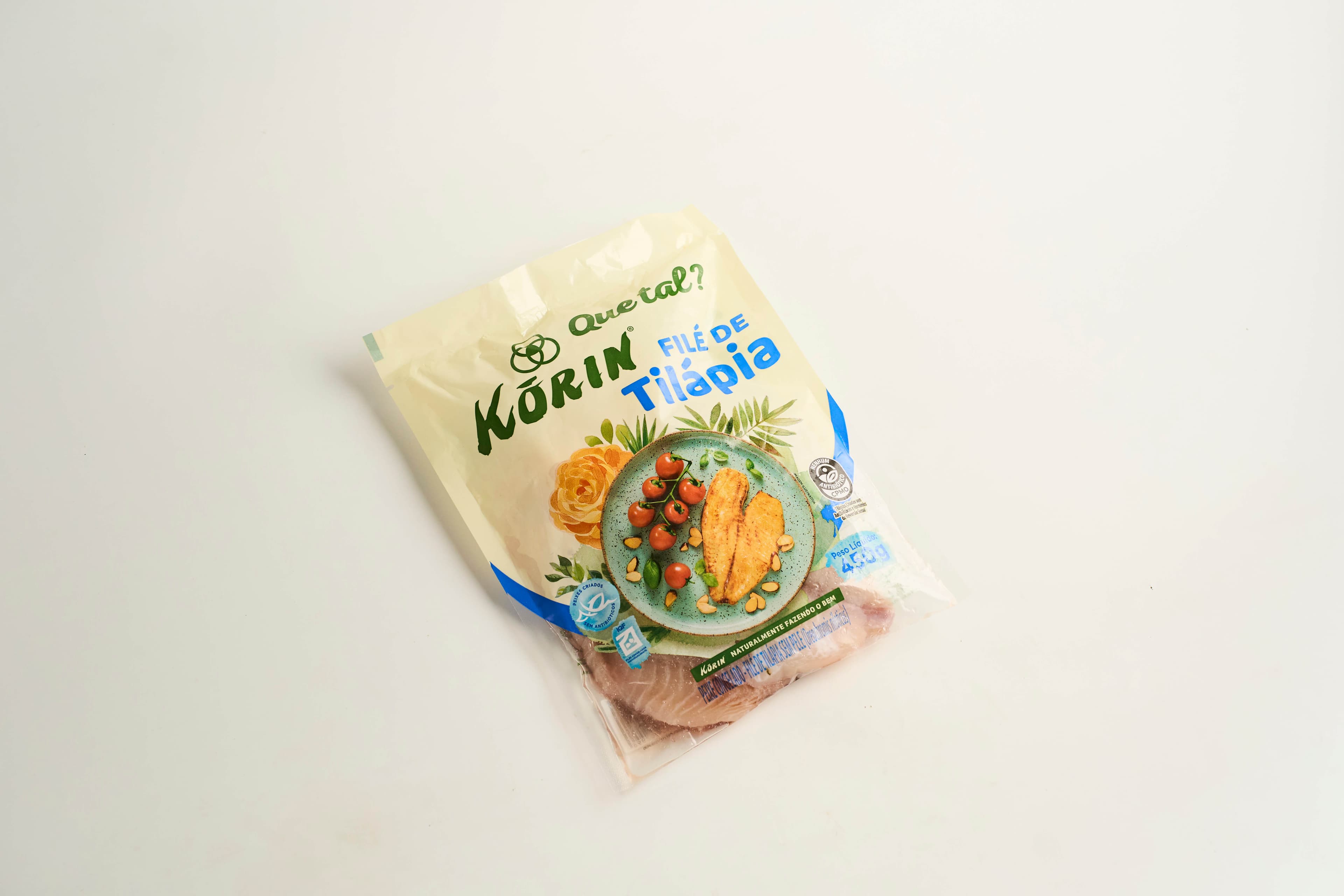 Filé de tilápia sem pele congelado 450g