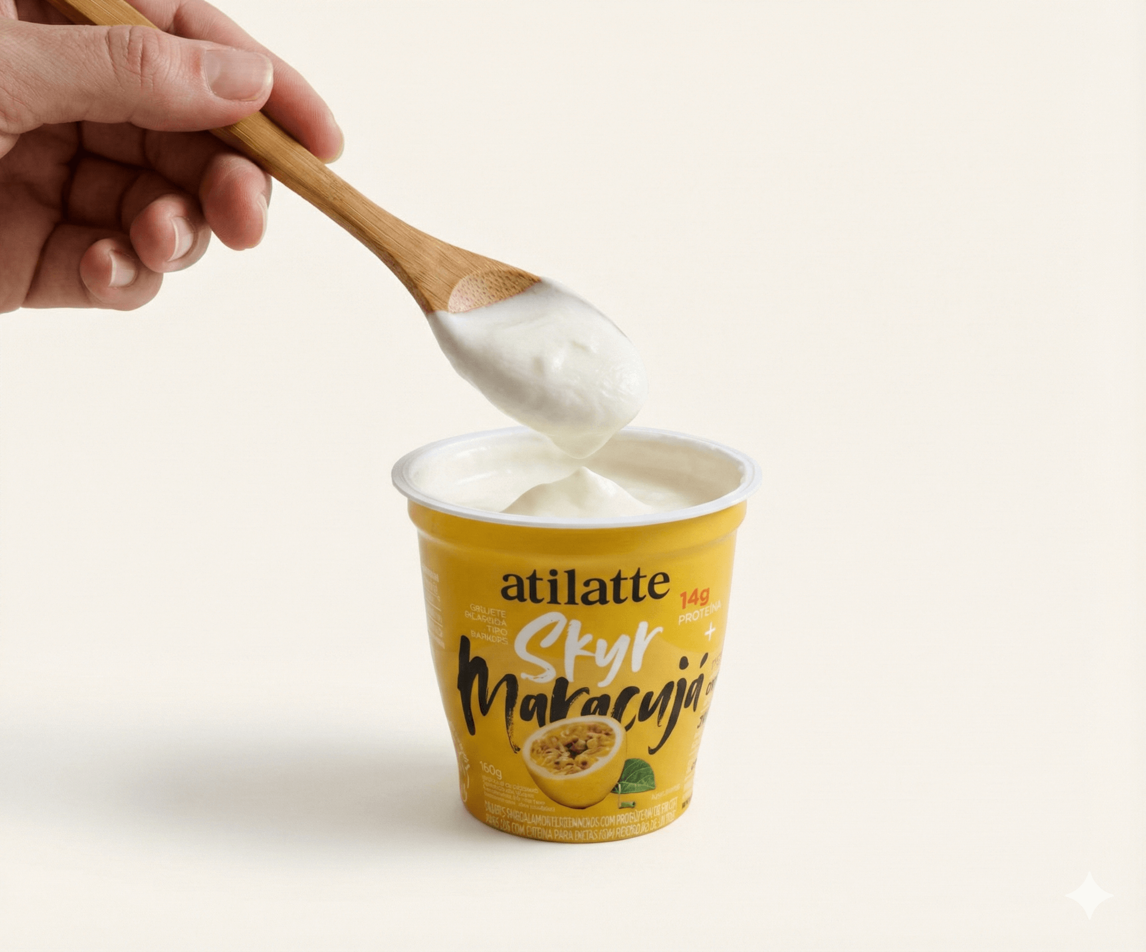 Iogurte parcialmente desnatado skyr maracujá zero lactose 160g