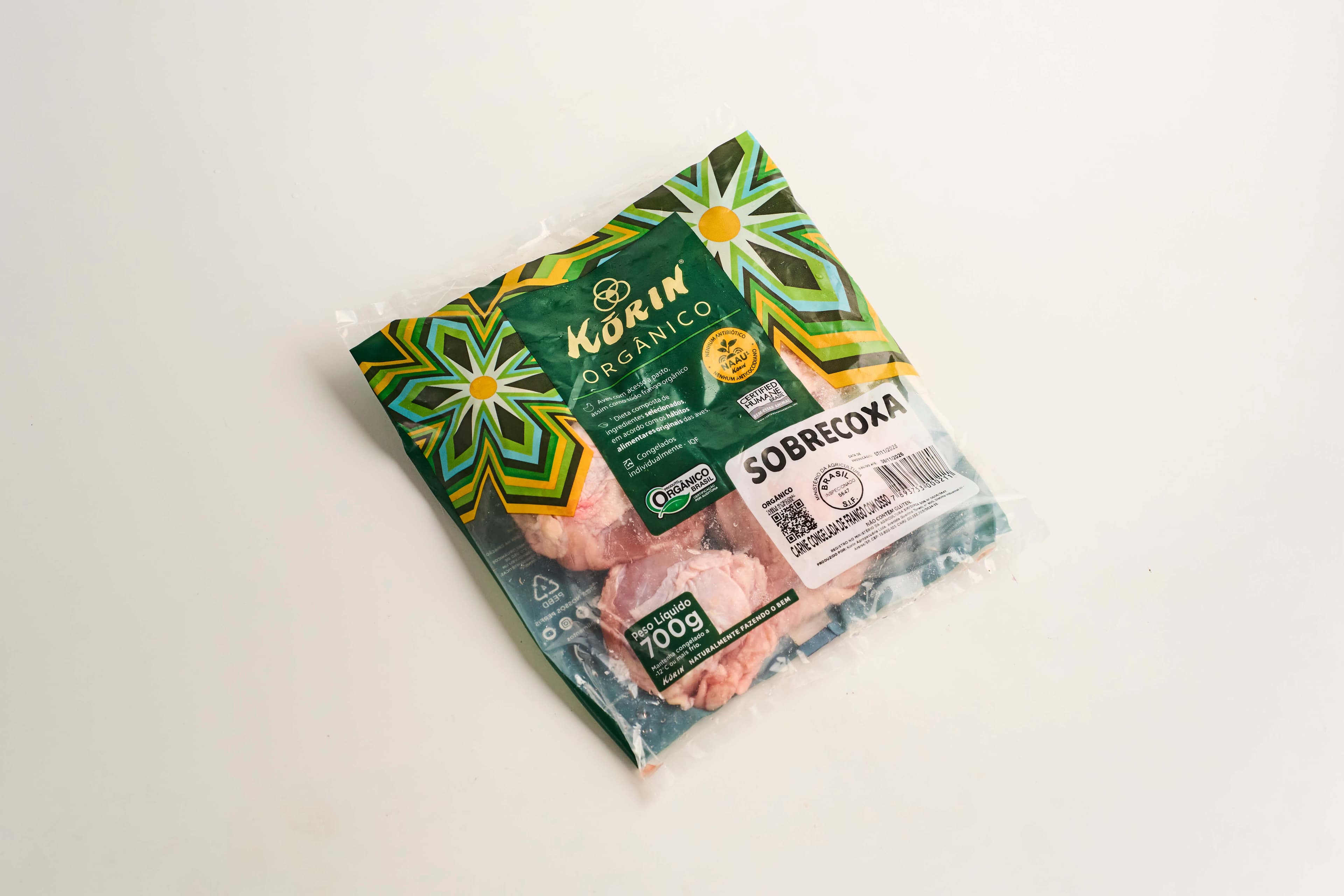 Sobrecoxa orgânica congelado 700g