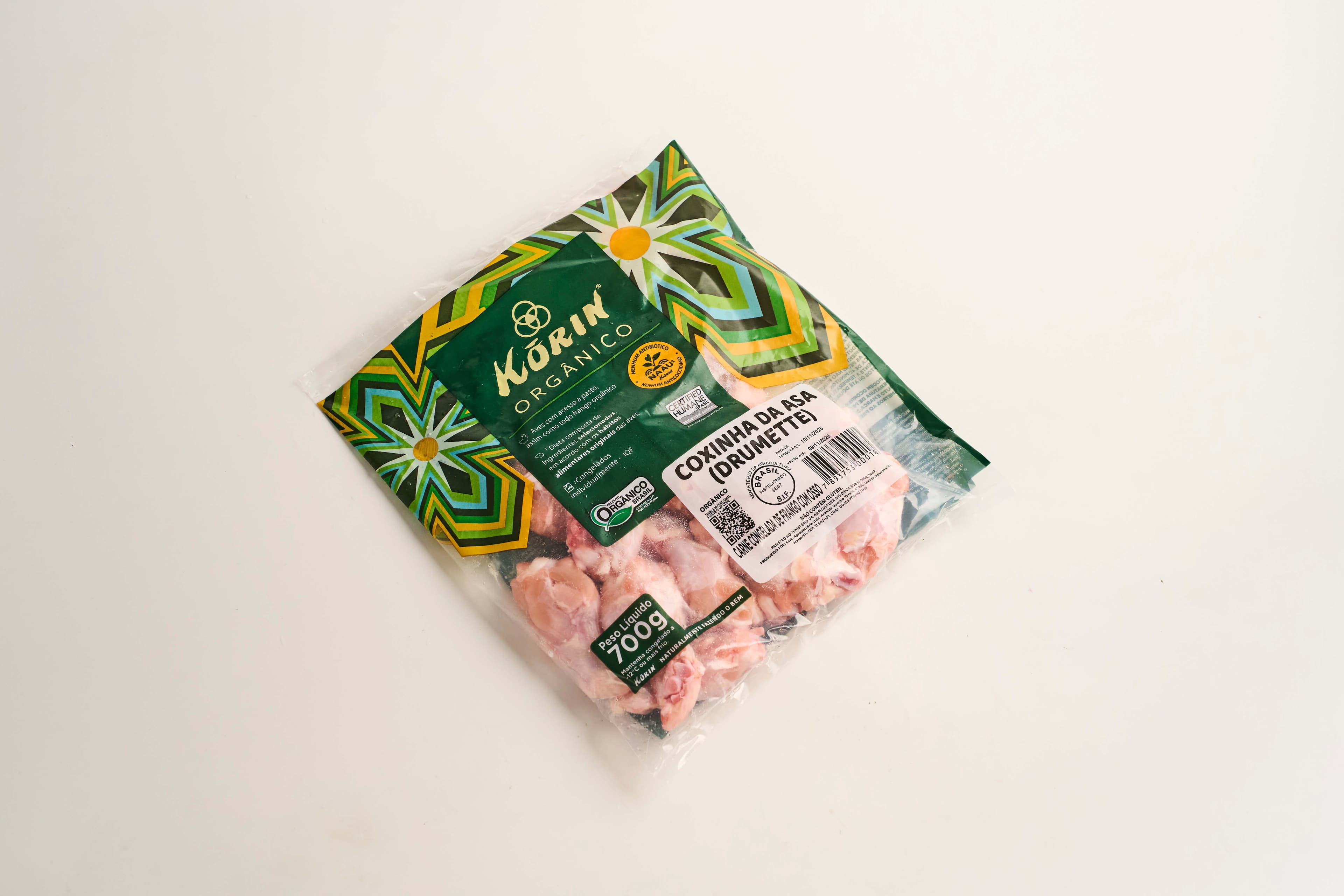 Coxinha orgânica drumette congelado 700g