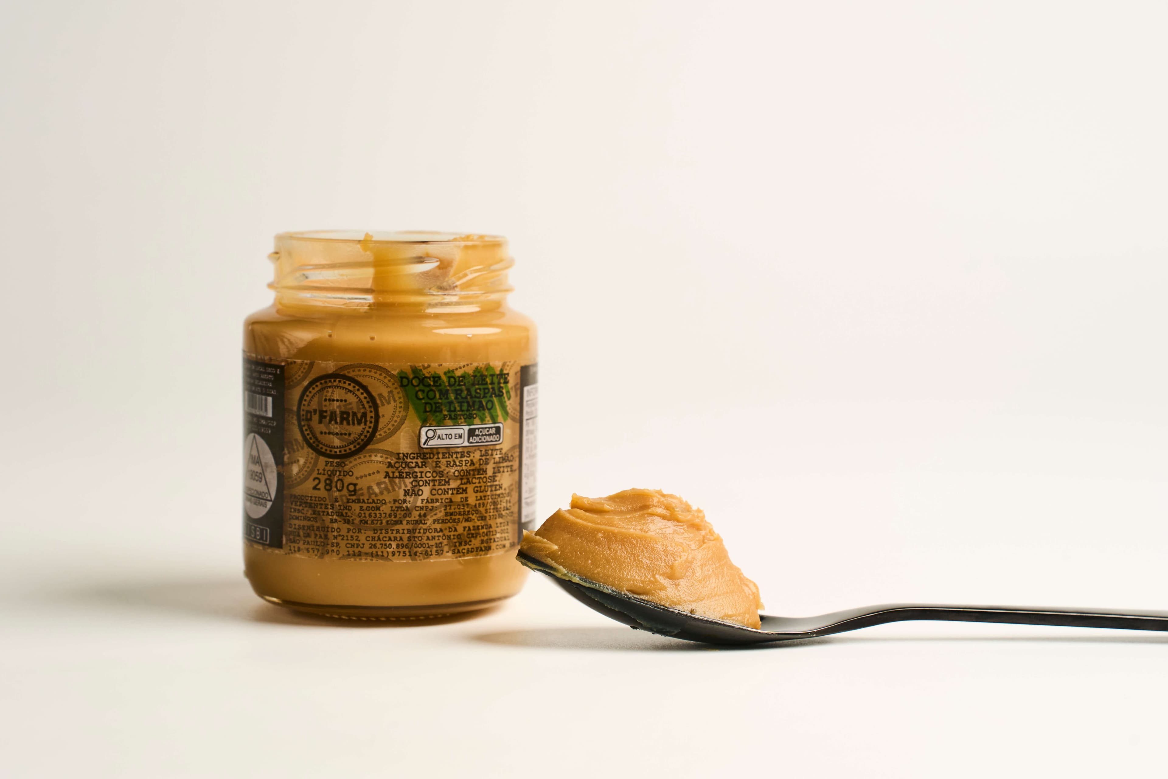 Doce de leite com raspas de limão D'Farm 280g