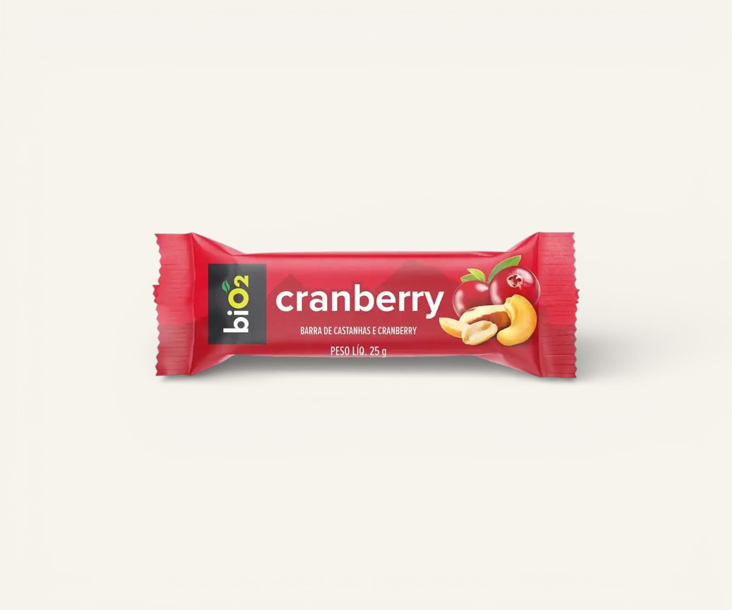 Barra de castanhas e cranberry BiO2 25g