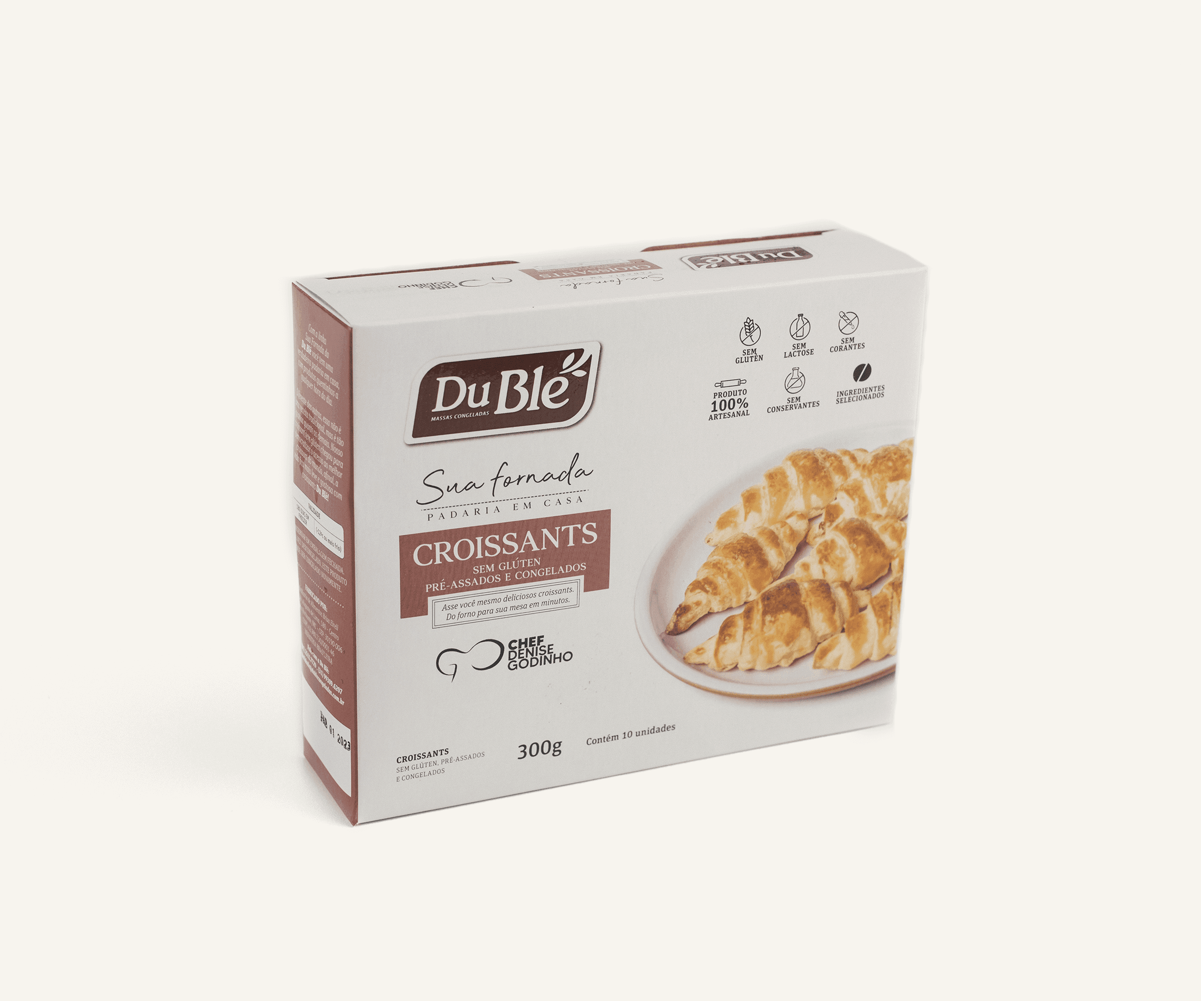 Croissant amanteigado sem glúten congelado 300g