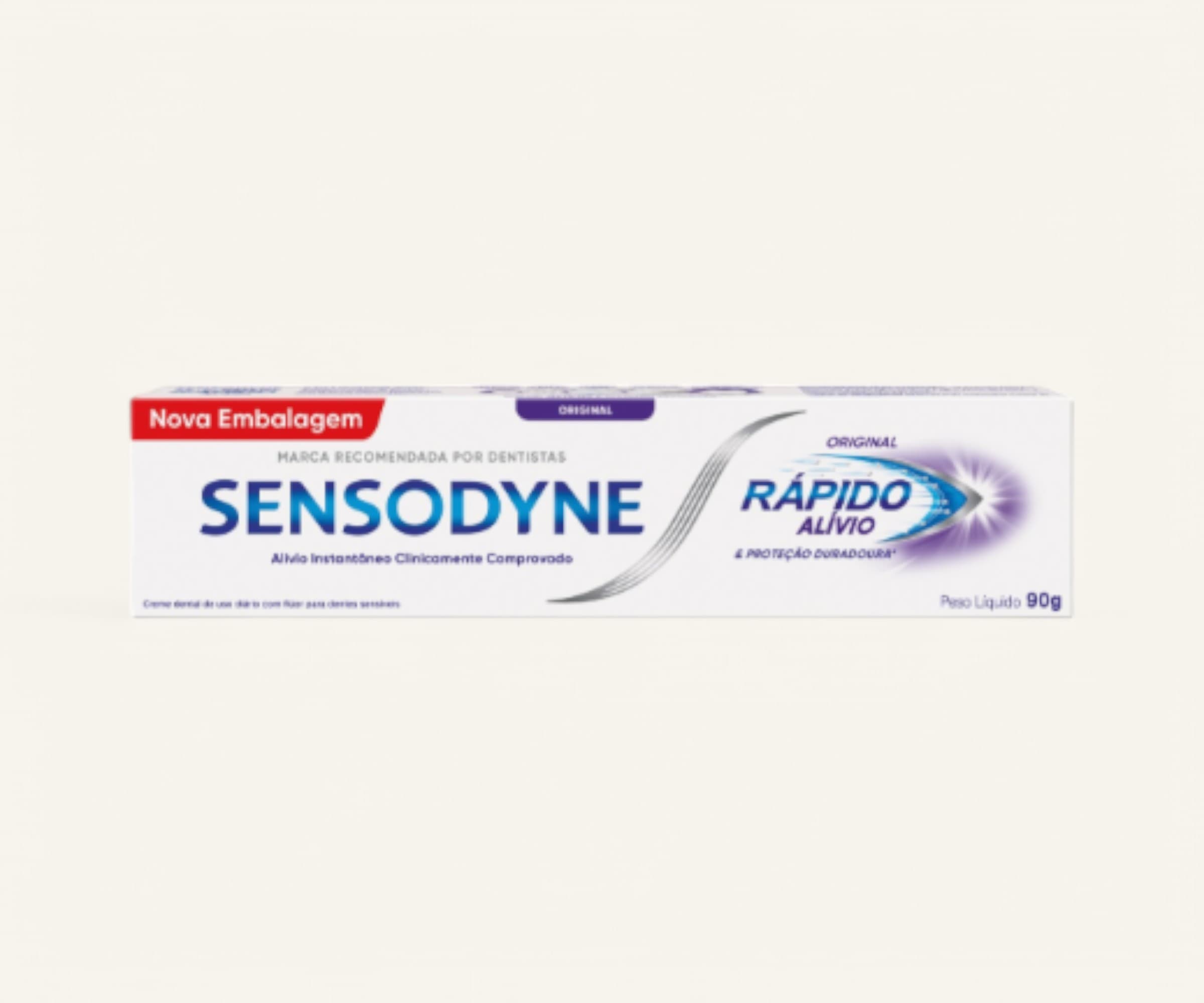 Pasta de dente para dentes sensíveis Rápido Alívio Sensodyne 90g