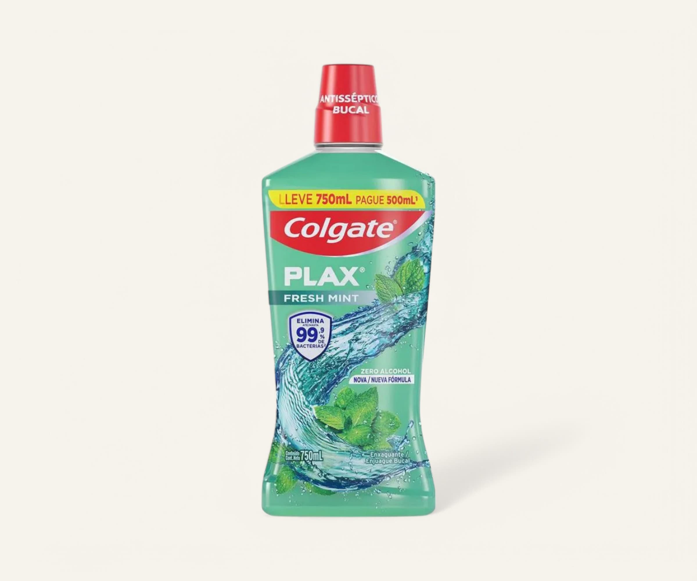 Antisséptico bucal sem álcool Plax fresh mint Colgate 500ml