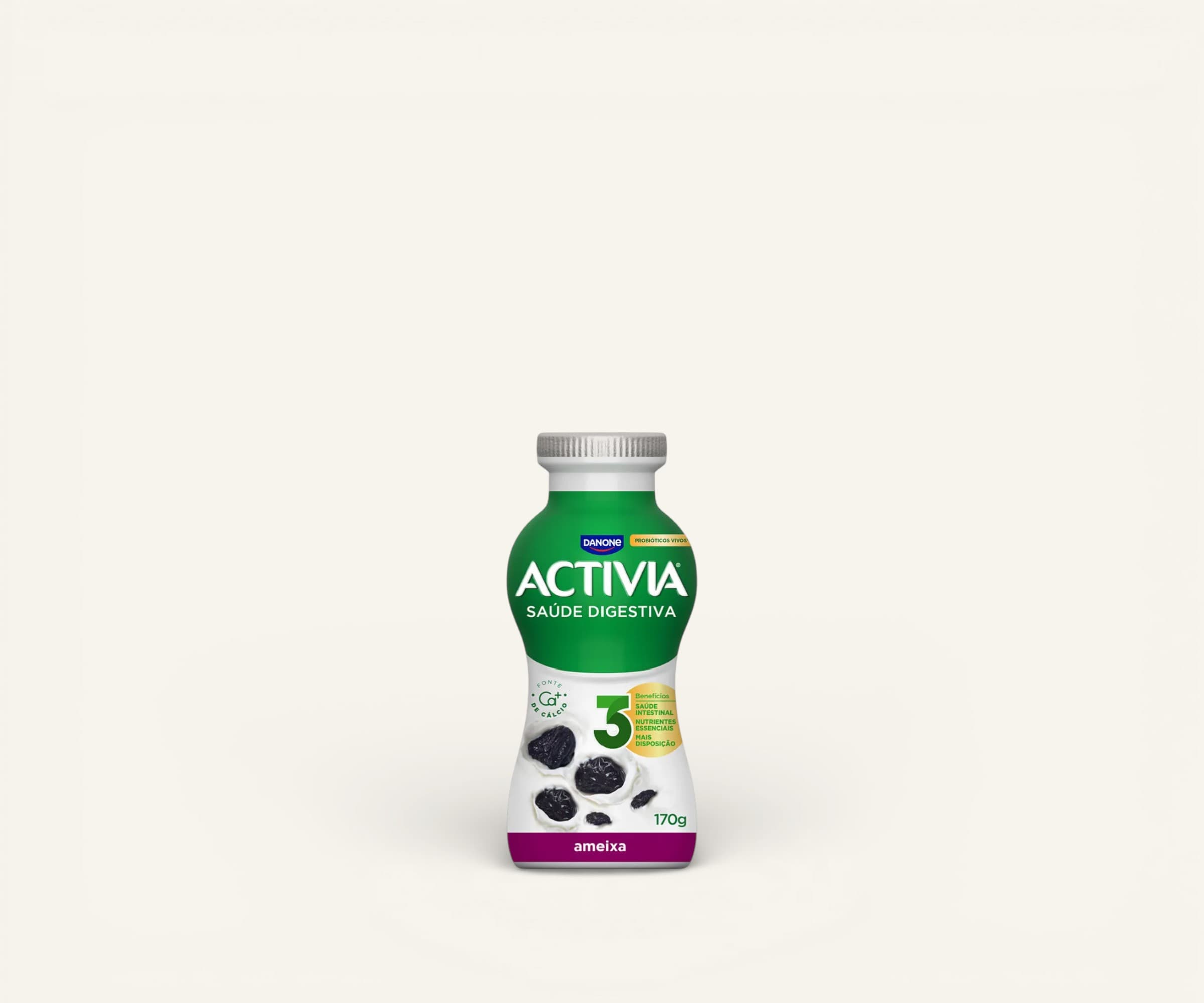 Leite fermentado parcialmente desnatado Activia ameixa 170g