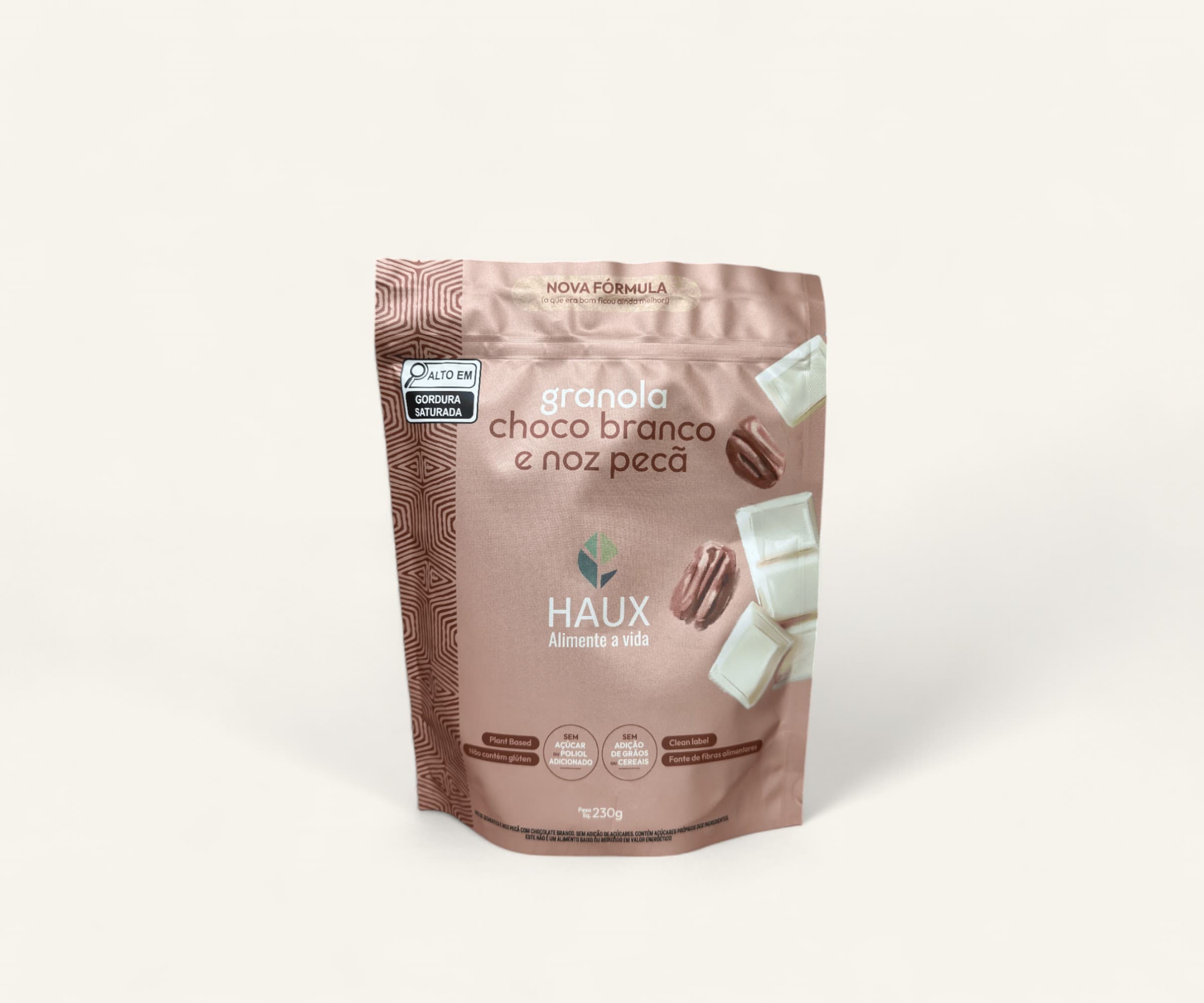 Granola choco branco e noz pecã Haux 230g