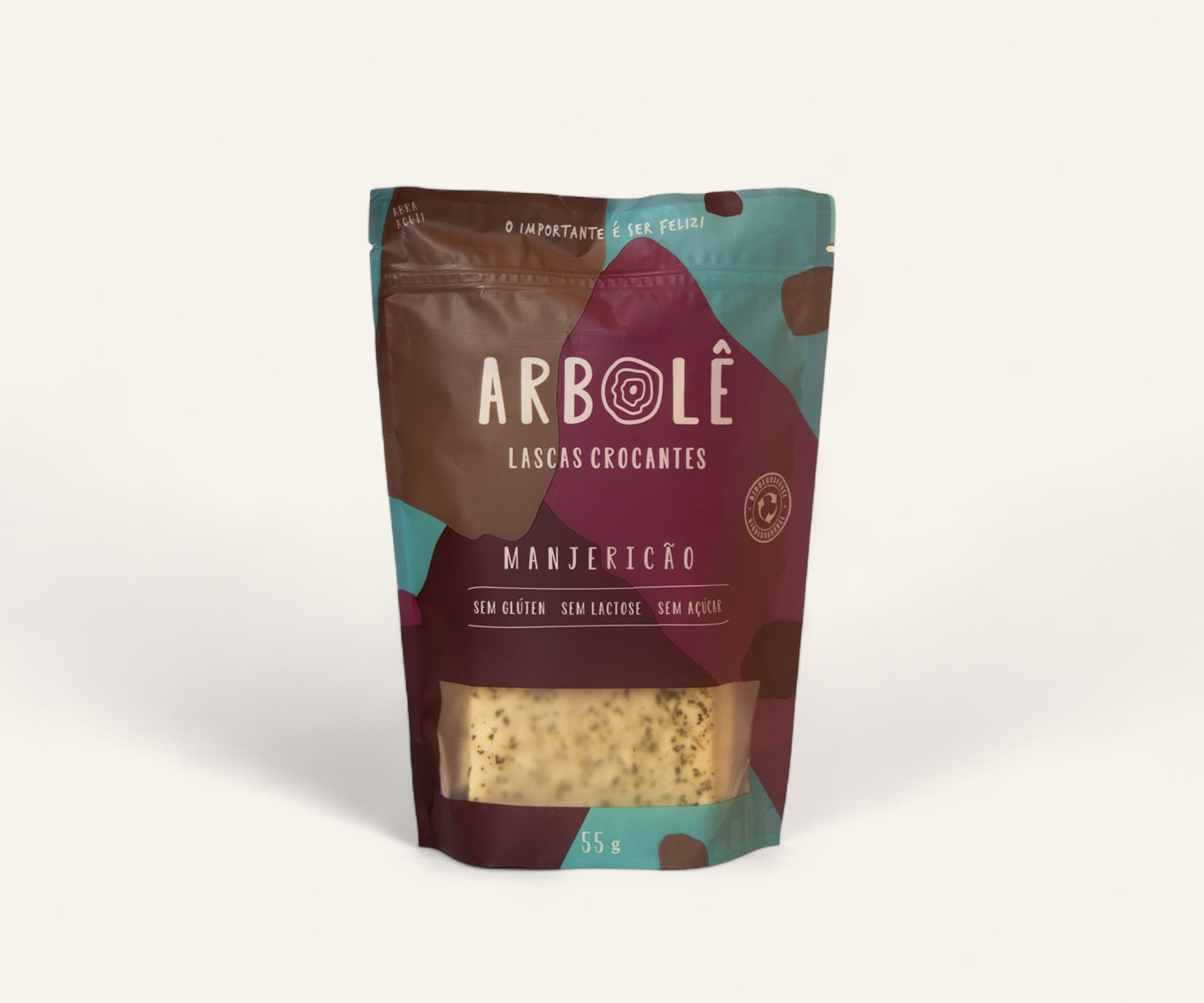 Lascas crocantes de manjericão Arbolê 55g