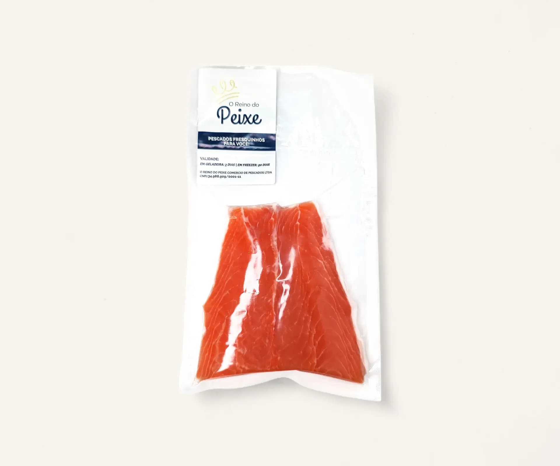 Salmão sem pele congelado 500g