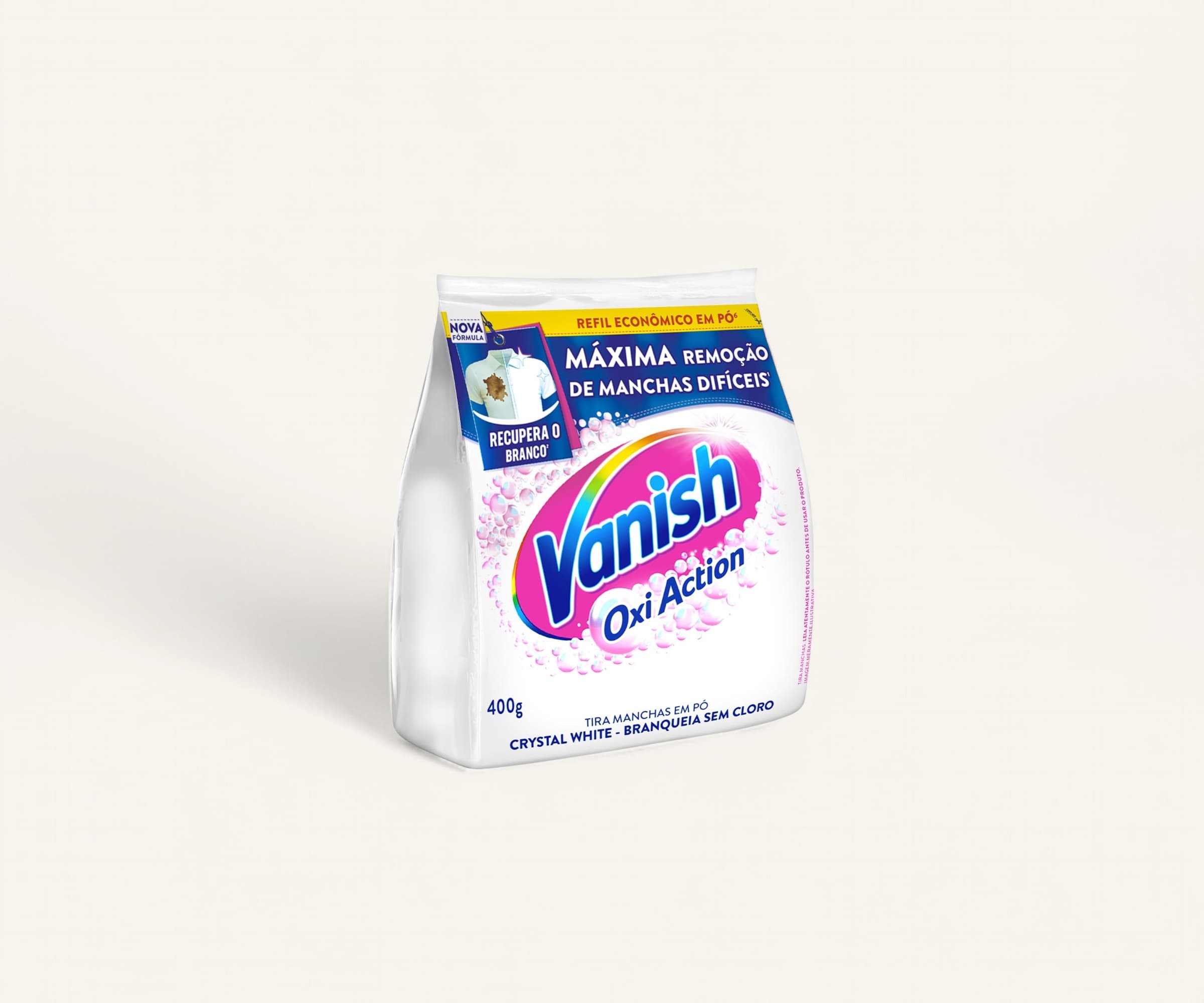 Tira manchas em pó crystal white Vanish 400g