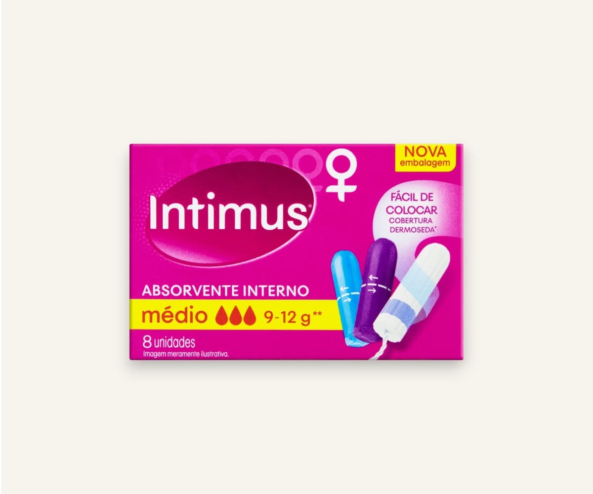 Absorvente interno médio Intimus 8un