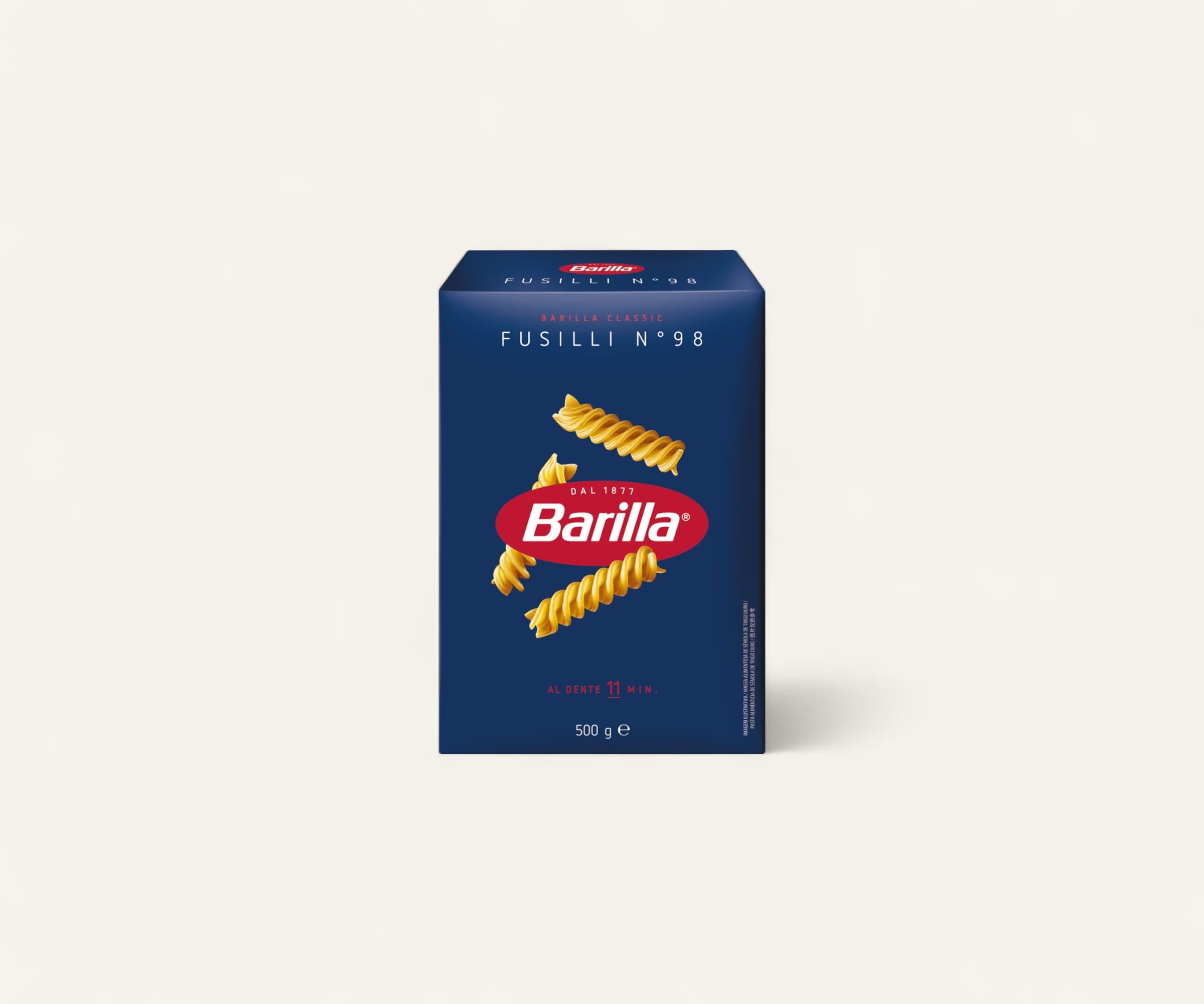 Macarrão de sêmola trigo duro fusilli nº98 Barilla 500g
