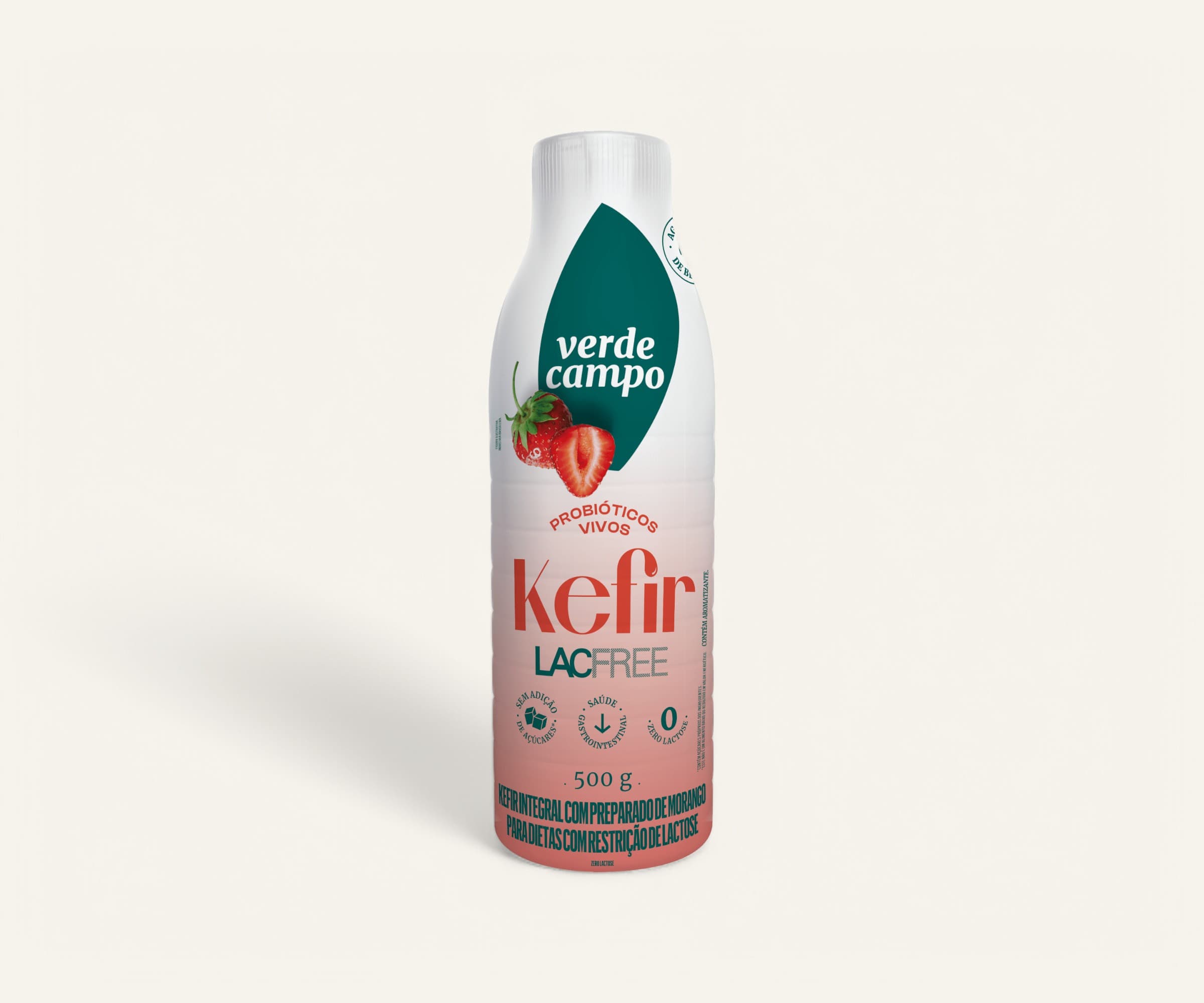 Kefir lacfree morango 500g