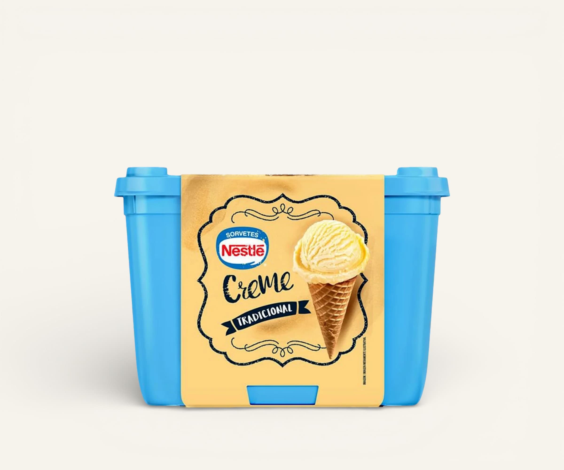 Sorvete tradicional sabor creme Nestlé 1,5l