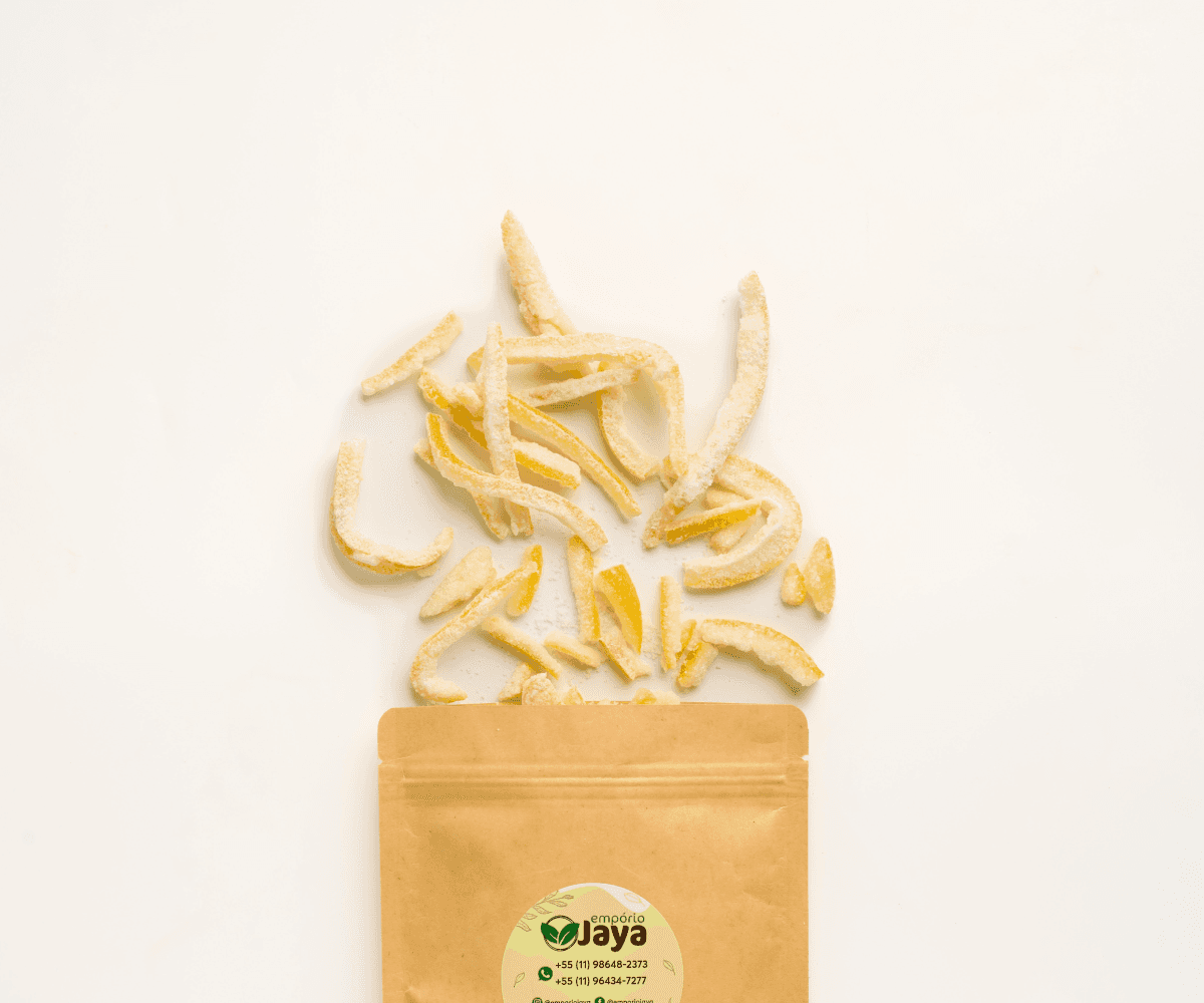 Tiras de laranja cristalizada 250g