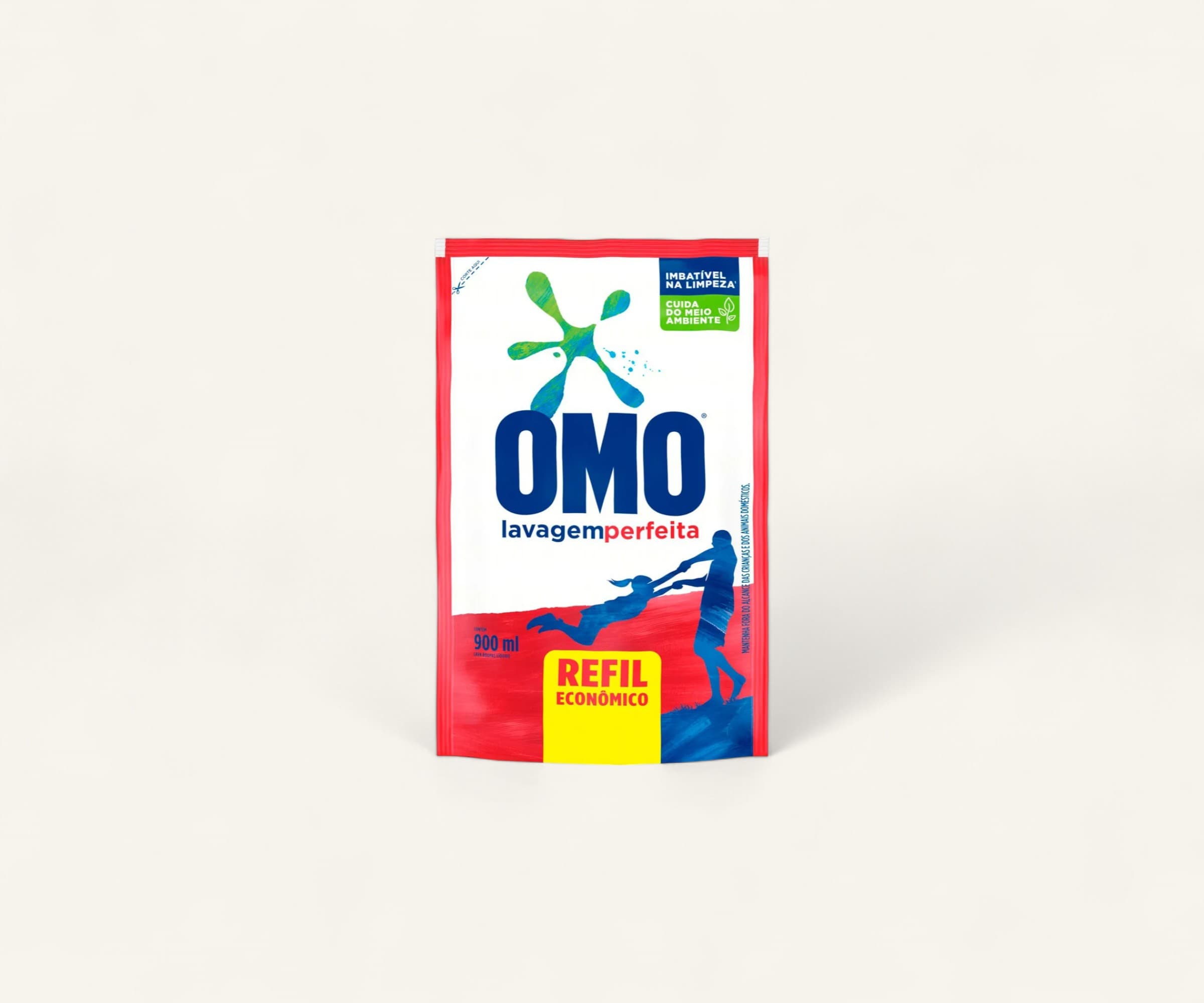 Sabão líquido lavagem perfeita refil Omo 900ml