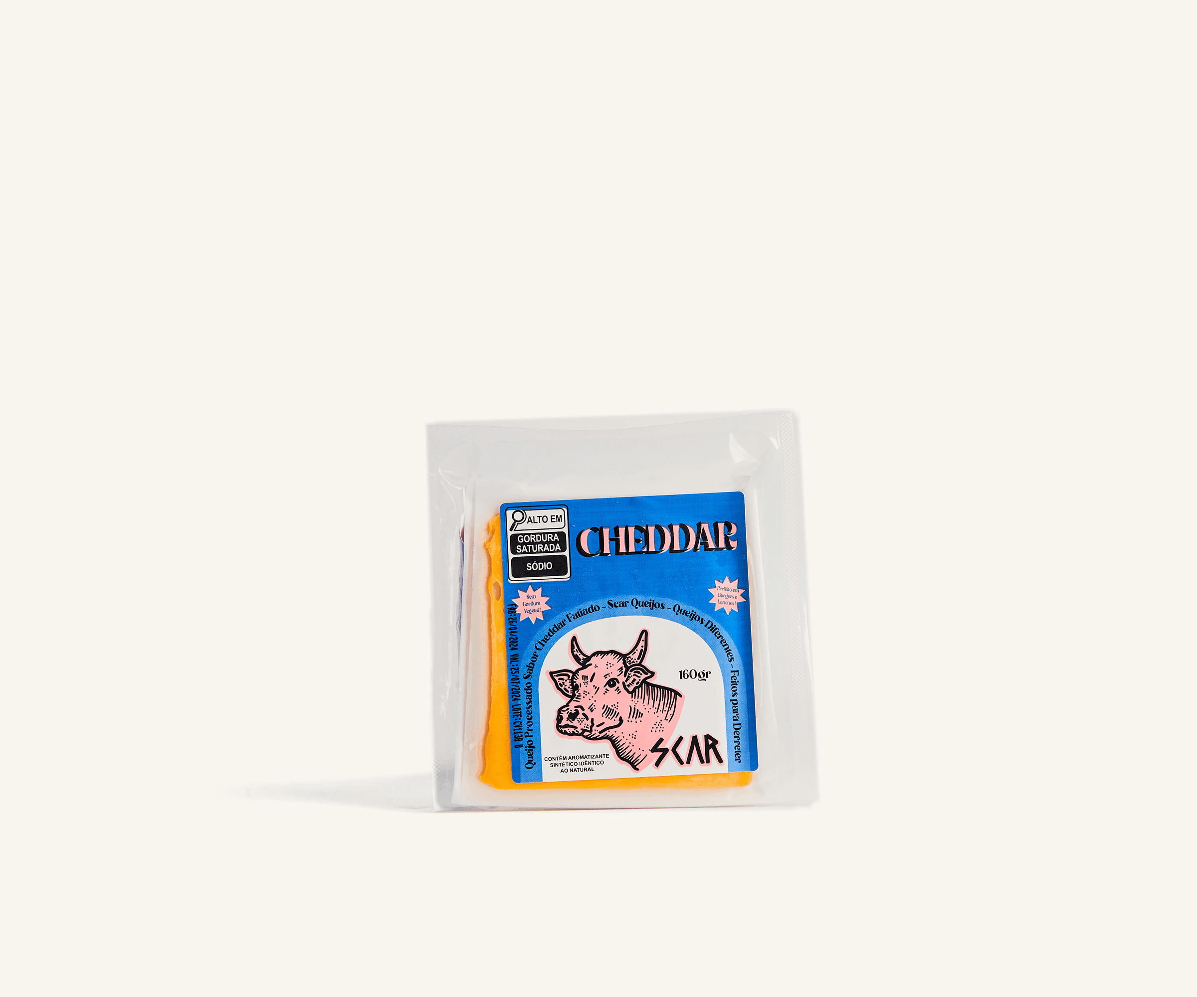 Queijo cheddar 8 fatias