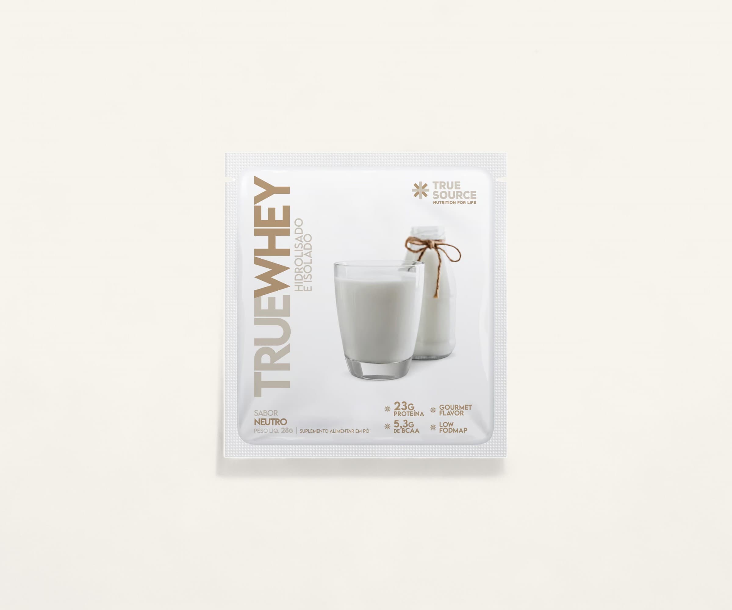 Whey protein sabor neutro sachê True Source 28g