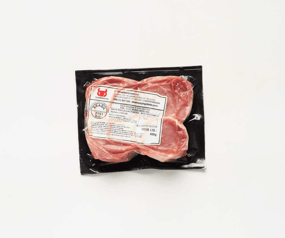 Filé mignon suíno em medalhão 400g