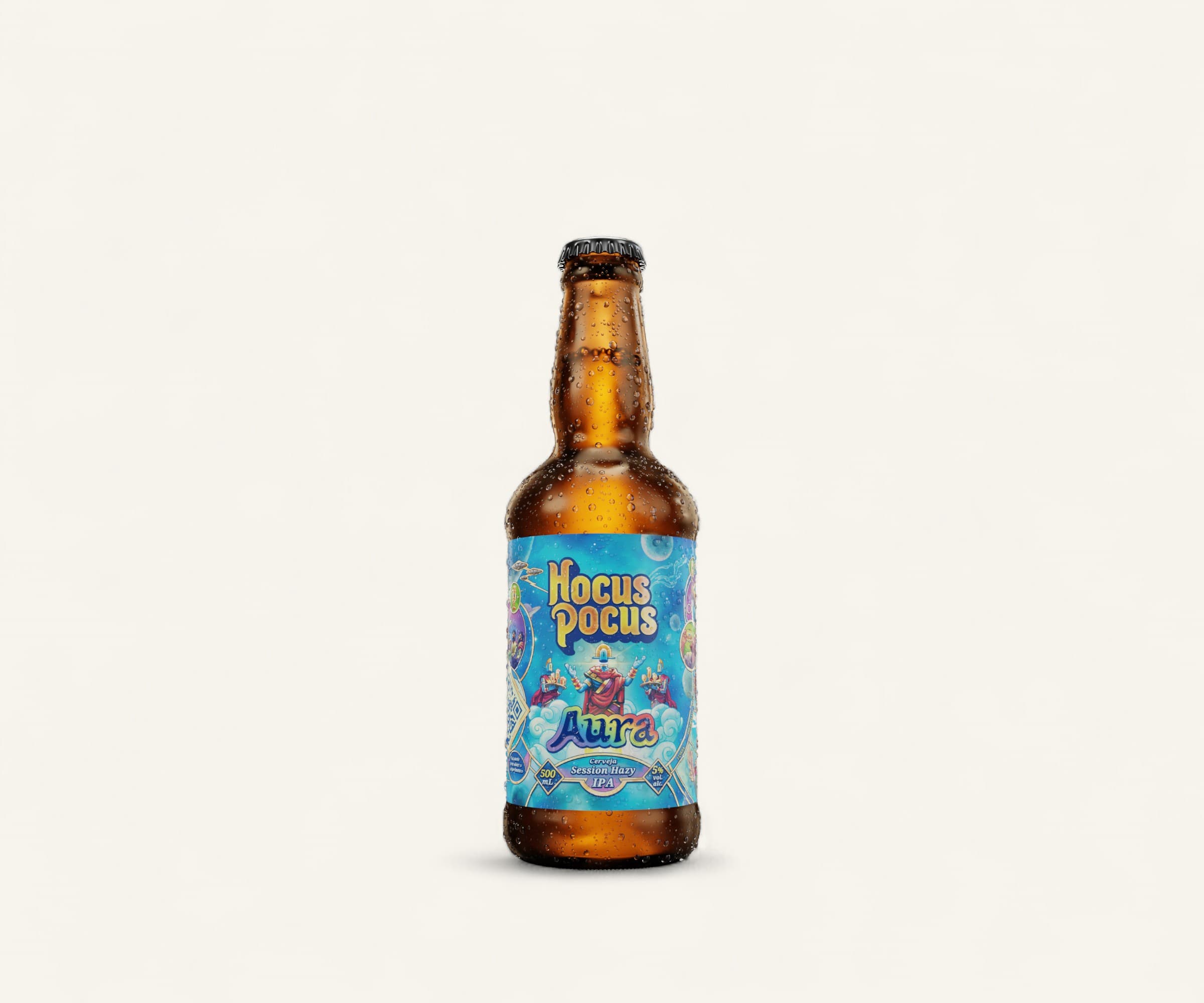 Cerveja session hazy IPA Aura Hocus Pocus 500ml