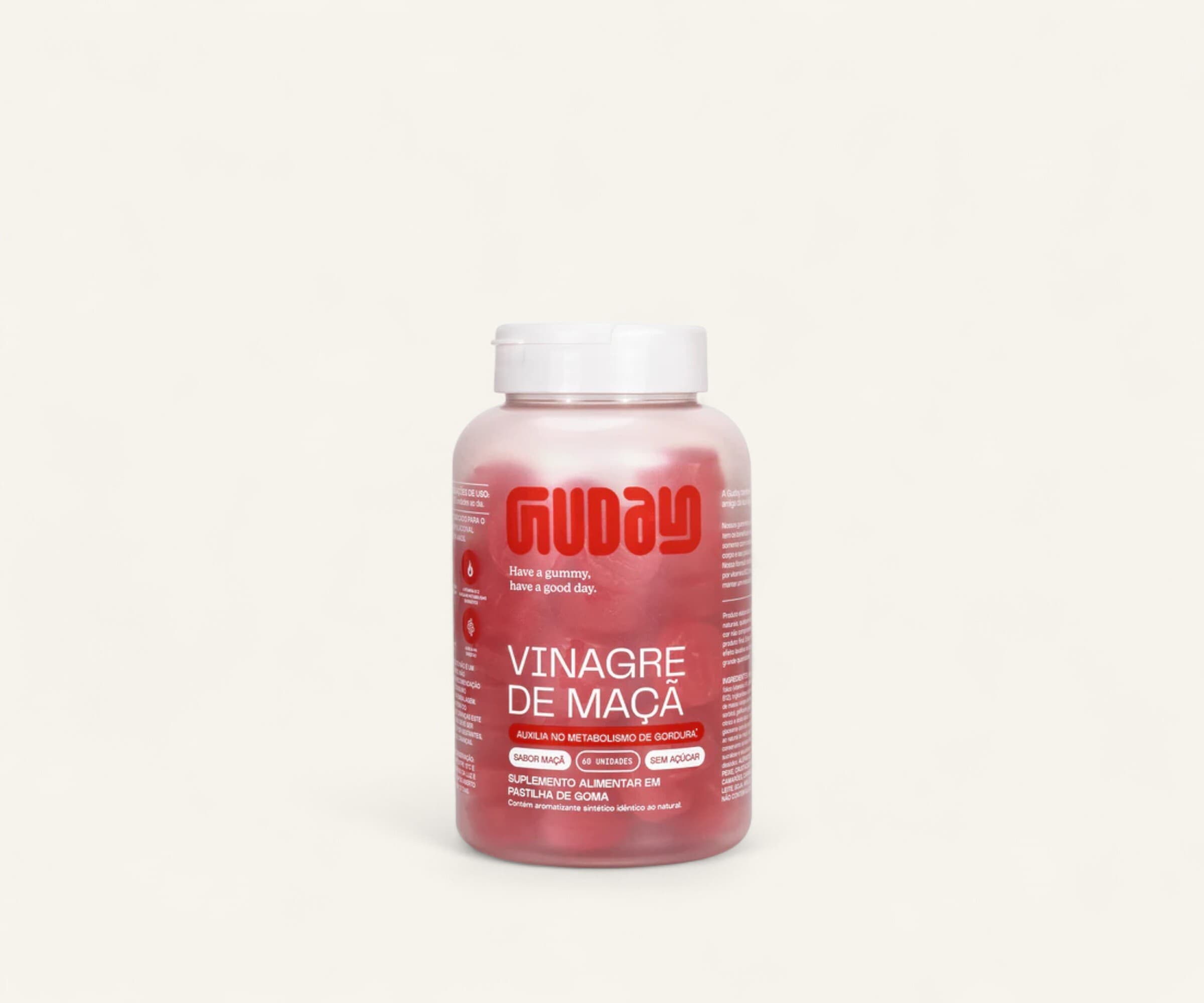 Vinagre de maçã em gummies sabor maçã Guday 60un