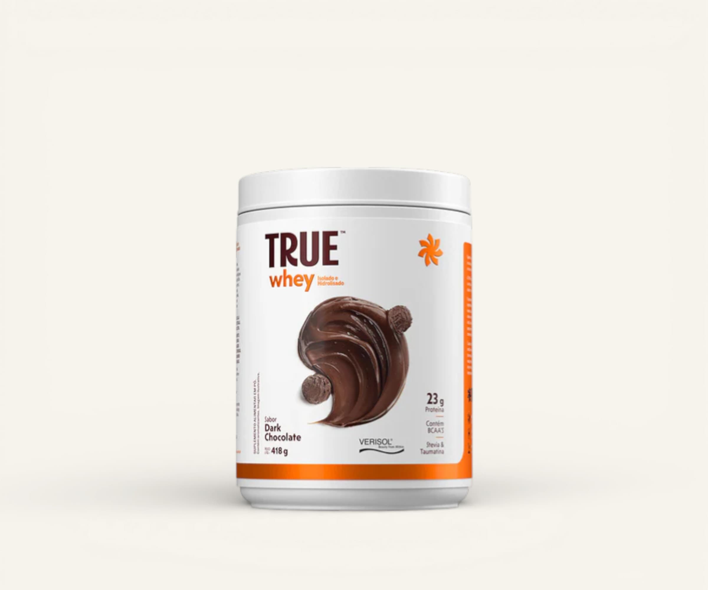 Whey protein True whey isolado e hidrolisado sabor dark chocolate 418g
