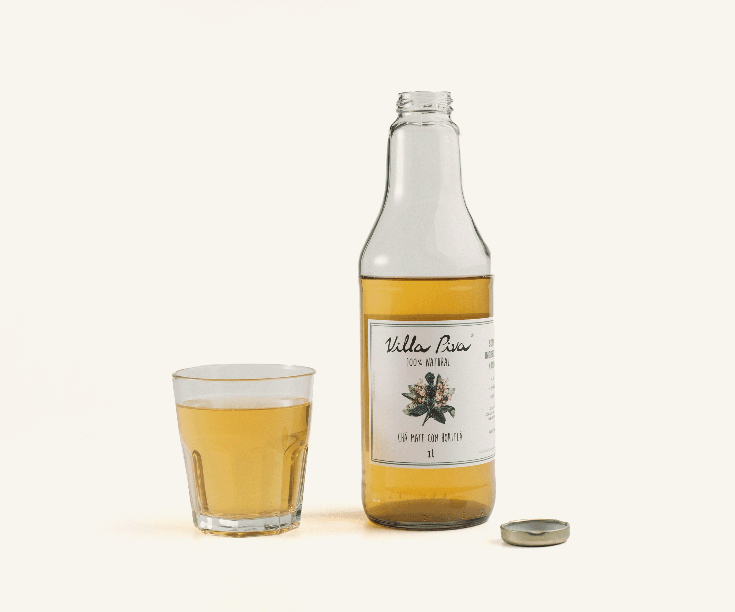 Chá mate com maçã e hortelã 1L