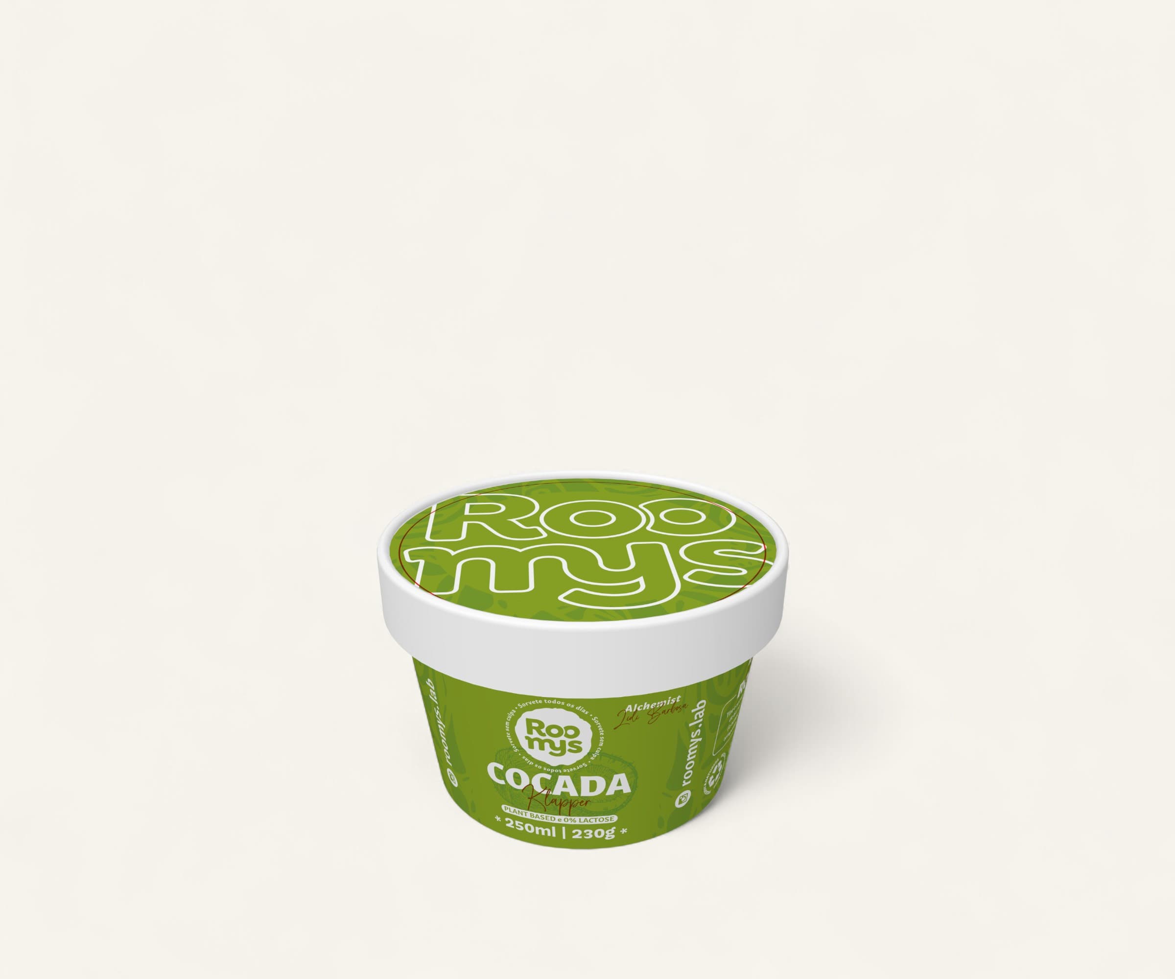 Sorvete de cocada plant based Roomys 250ml