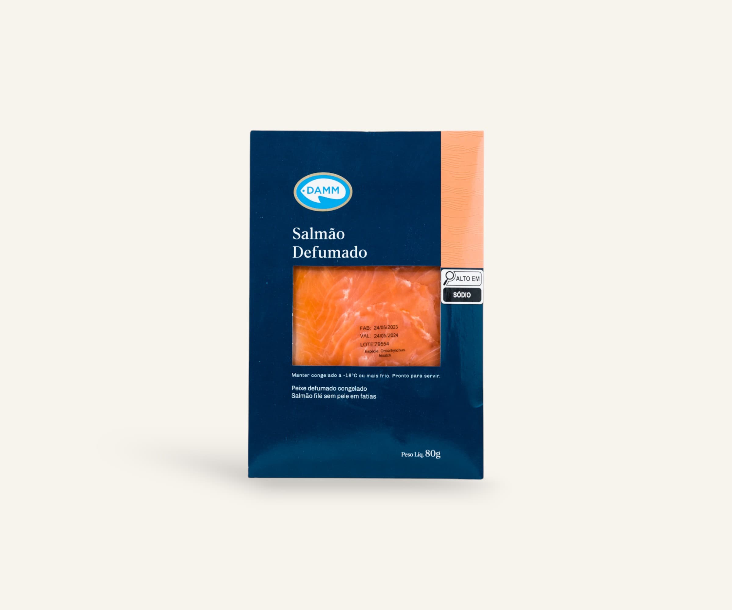Salmão defumado 80g