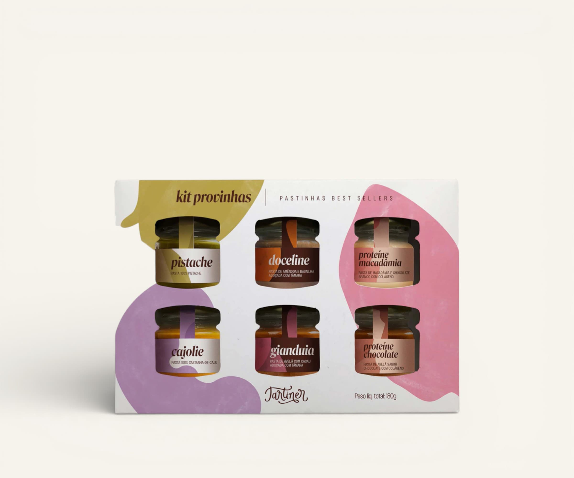 Kit provinhas Tartiner pastinhas best sellers 180g (6un - 30g cada)