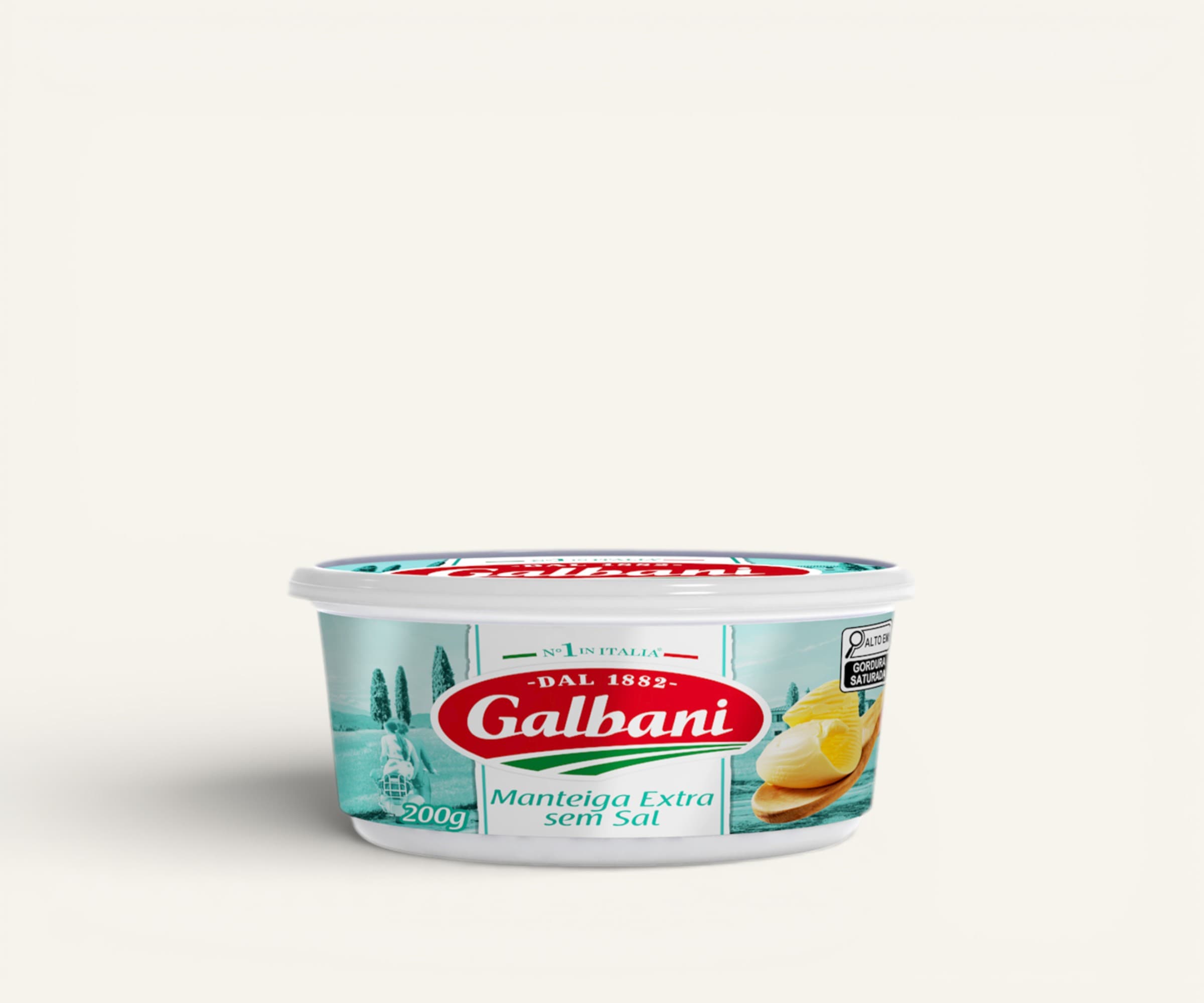 Manteiga extra sem sal pote Galbani 200g