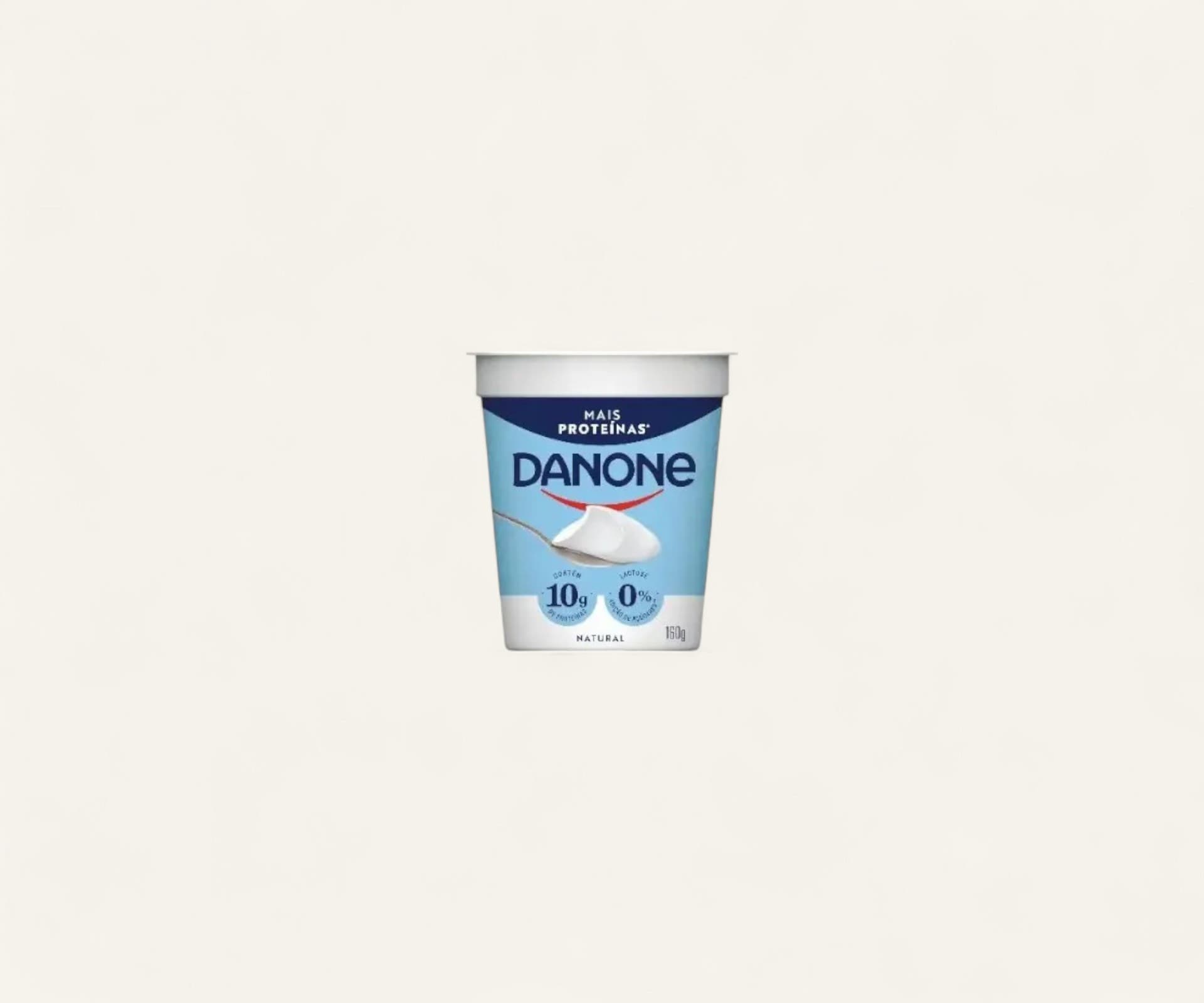 Iogurte natural semidesnatado com 10g de proteína zero lactose Danone 160g