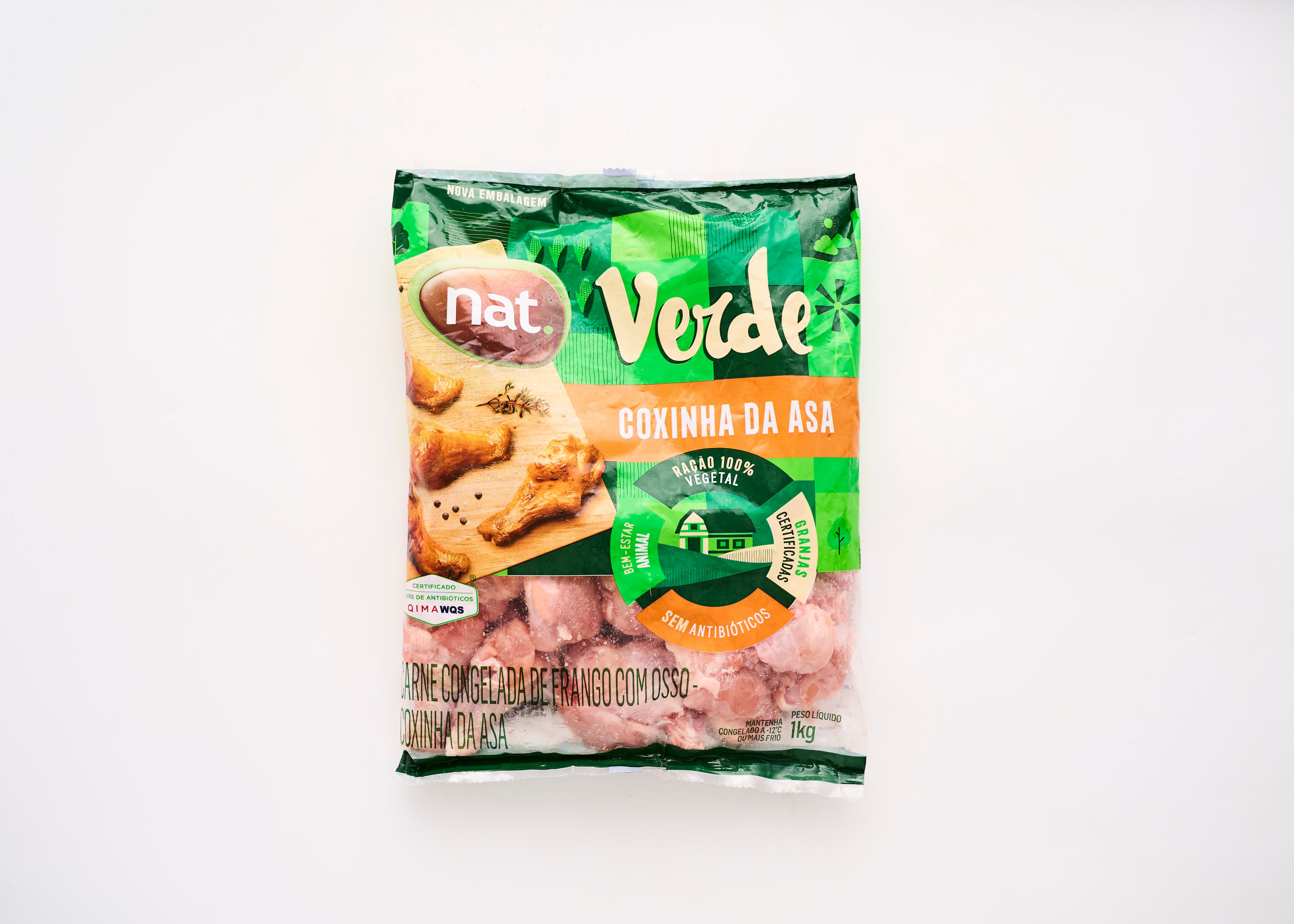 Coxinha da asa de frango nat. verde 1kg