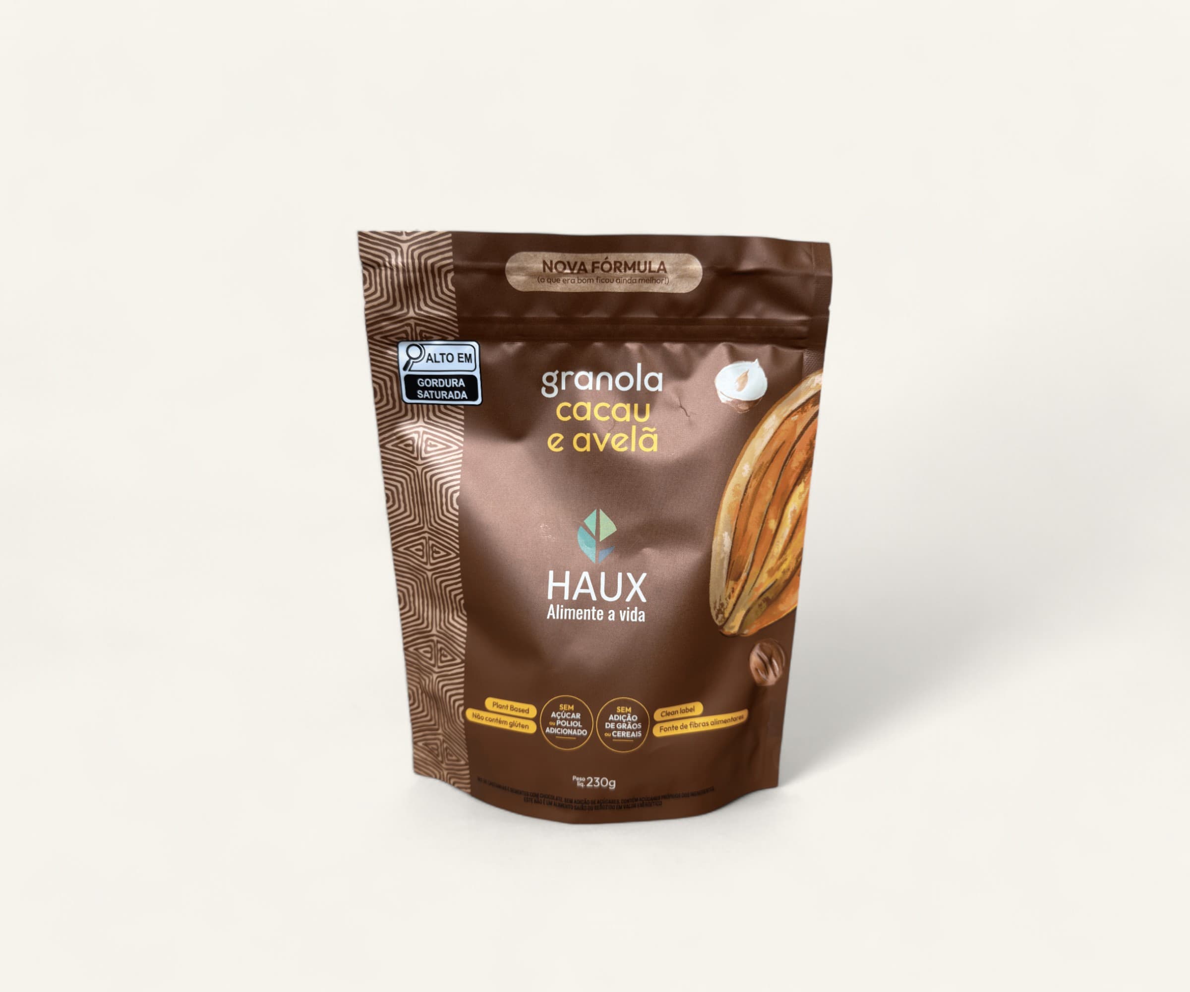 Granola cacau e avelã Haux 230g